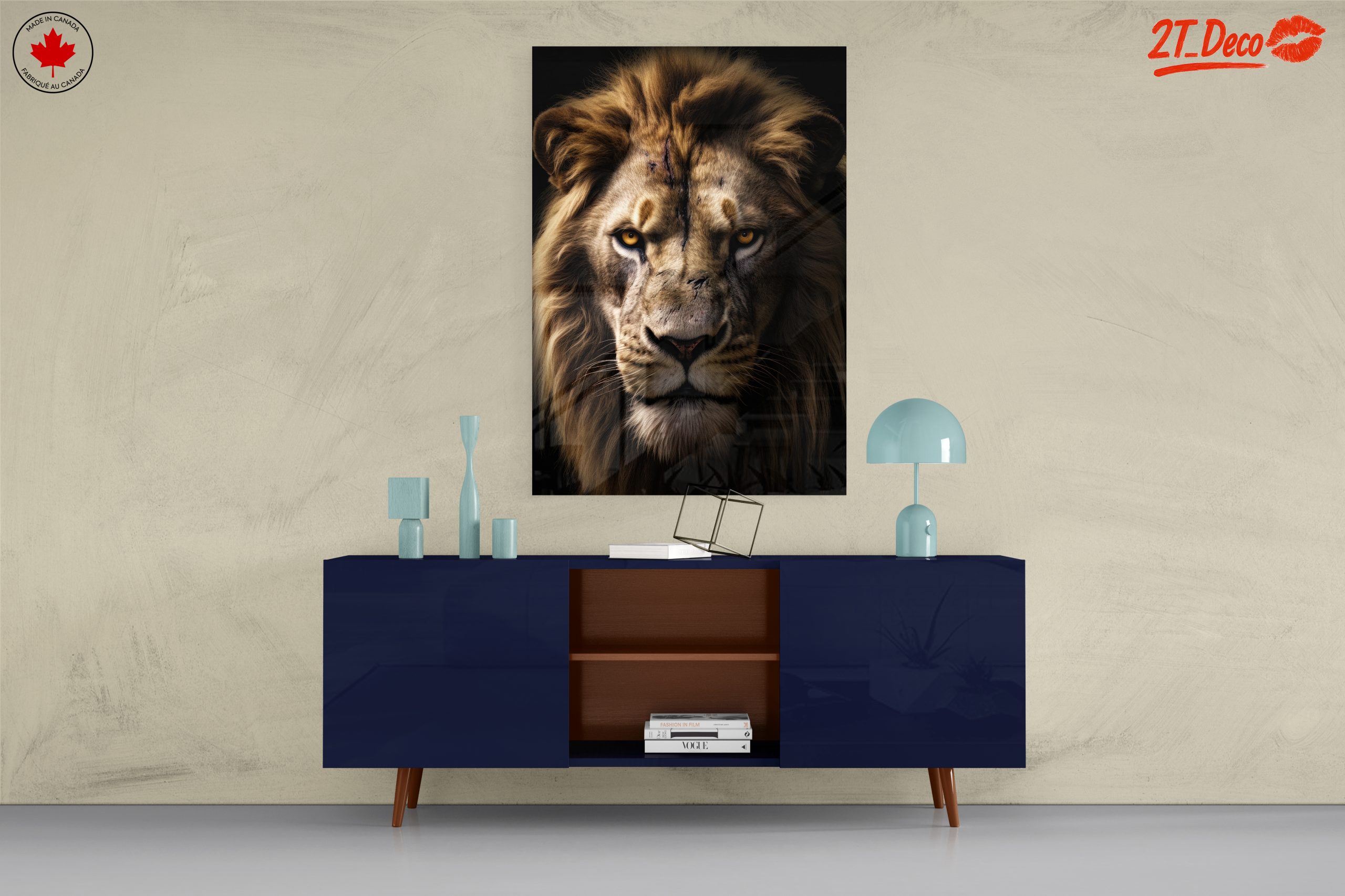Majestic Lion Portrait Wall Art 3 - Image 8