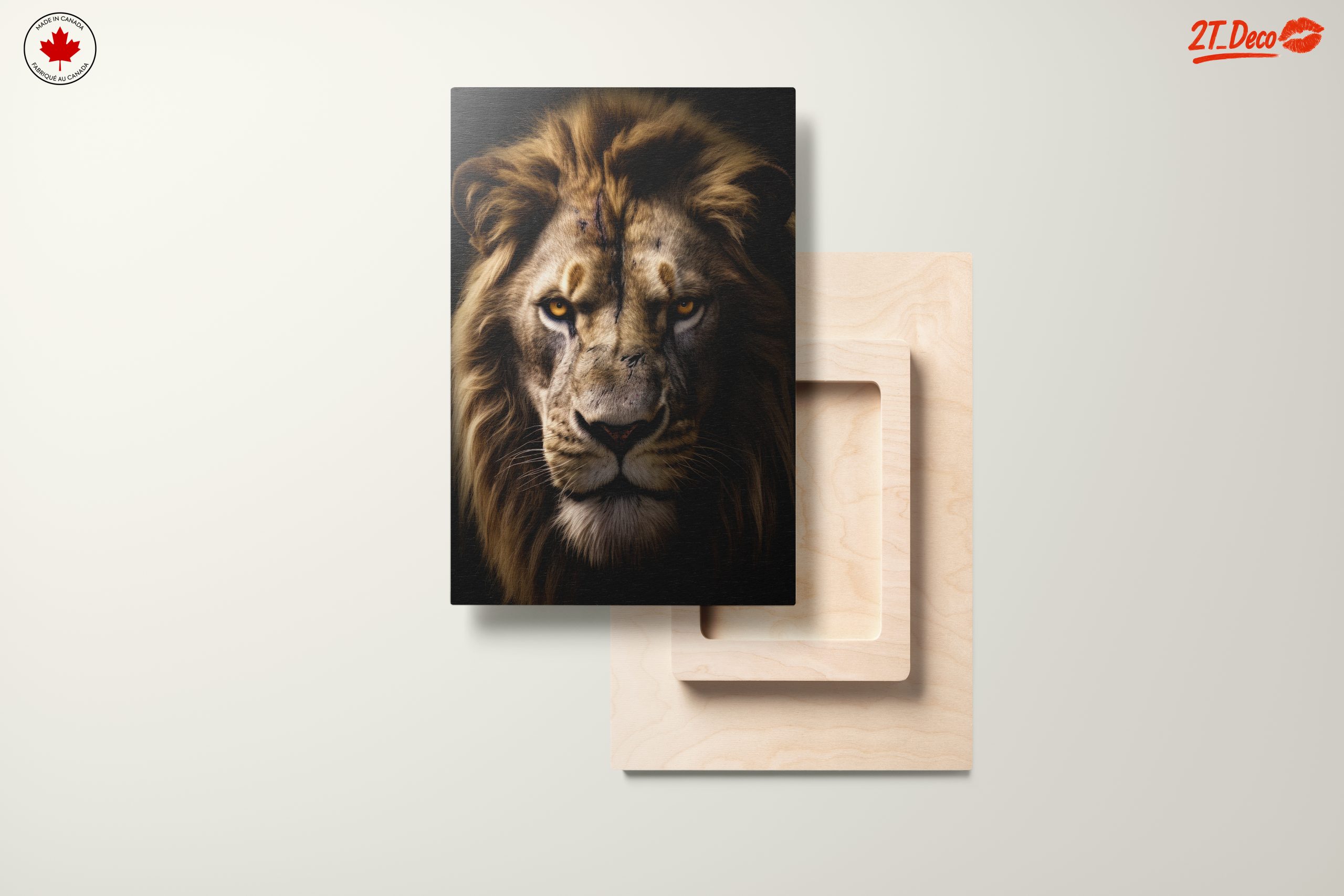 Majestic Lion Portrait Wall Art 3 - Image 11