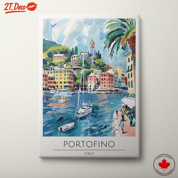 Portofino Coastal Town Art