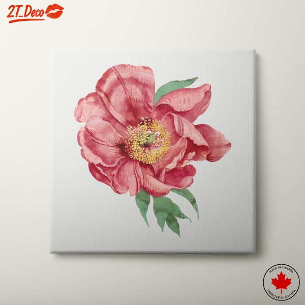 Vibrant Pink Floral Artwork