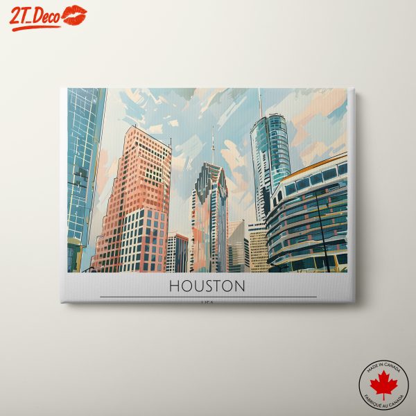 Artistic Houston City Skyline