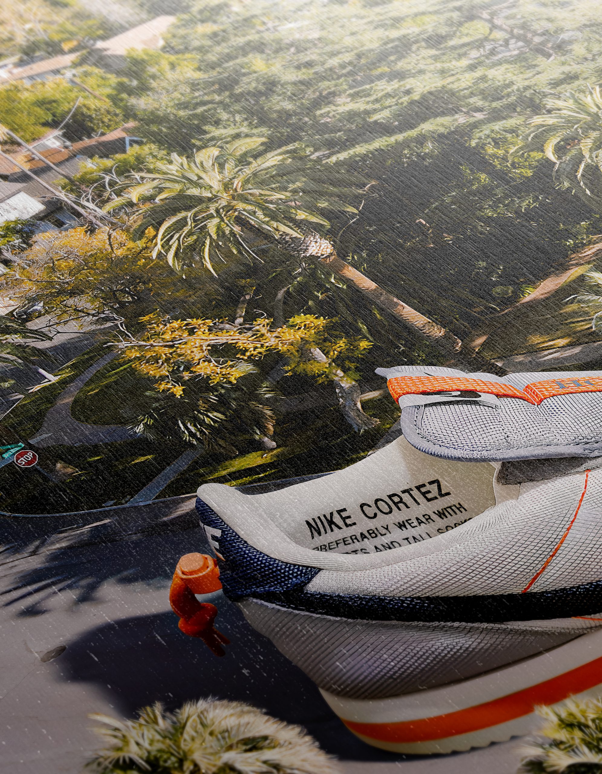 Nike Cortez Sneaker in Urban Landscape - Image 12