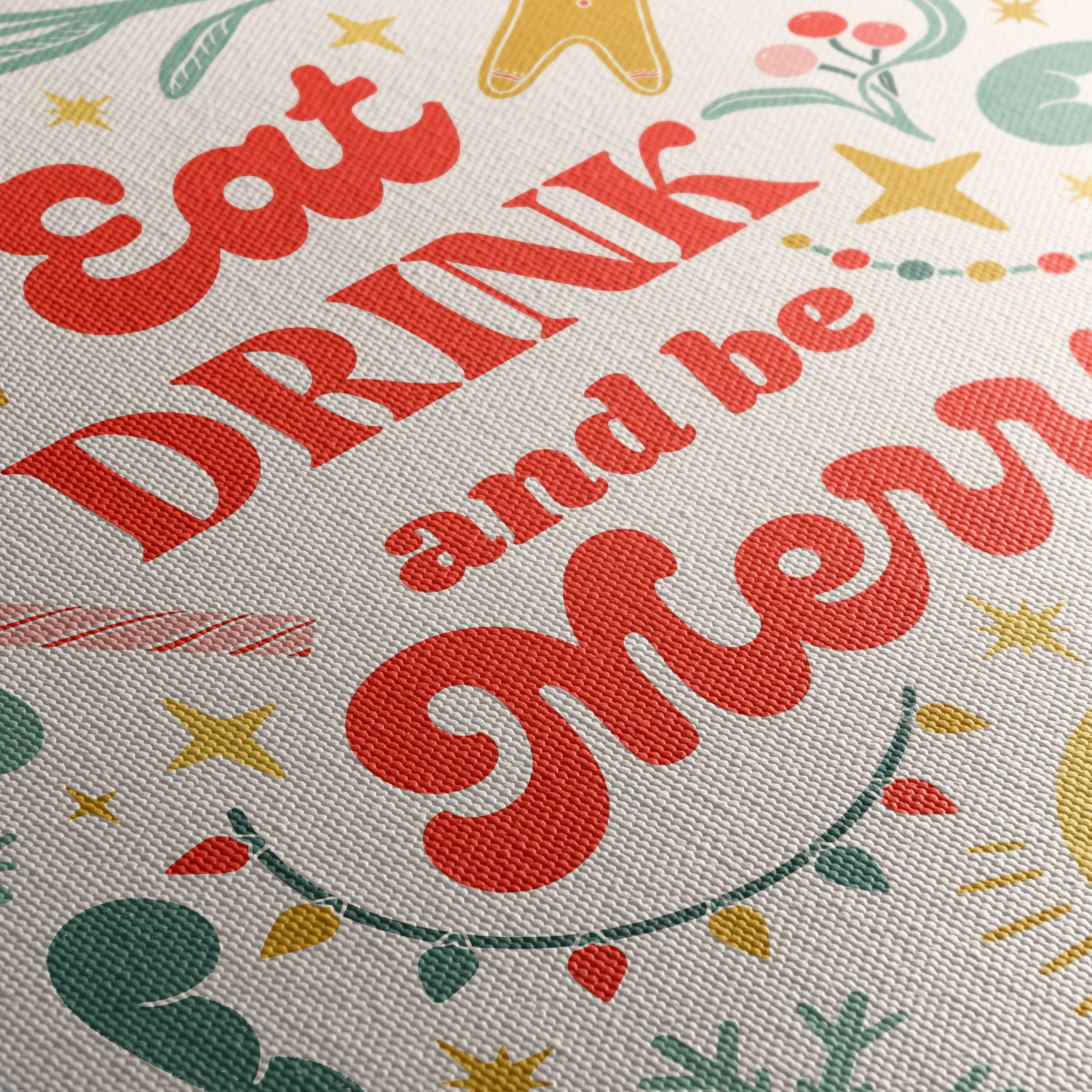 Eat Drink and Be Merry Holiday Art - Image 5