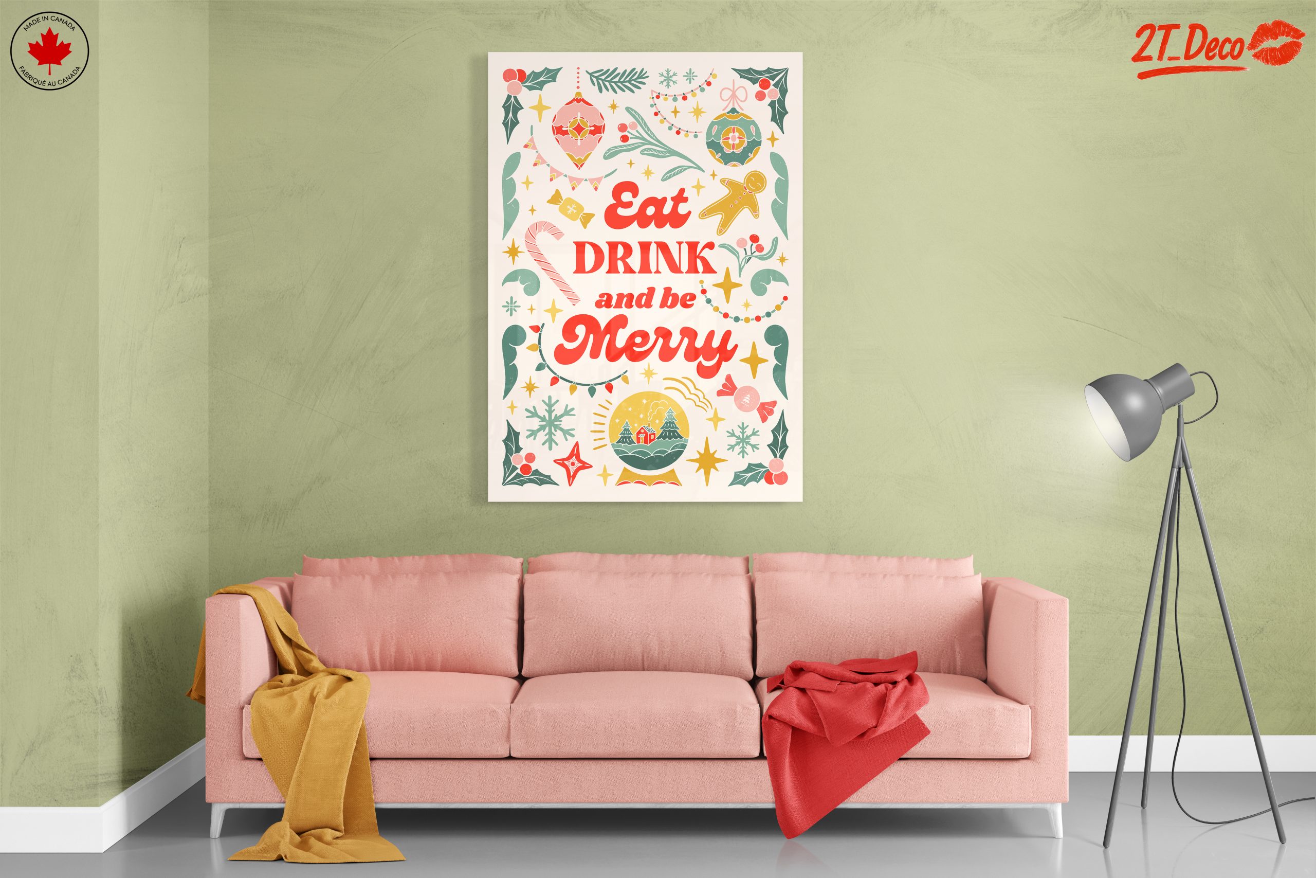 Eat Drink and Be Merry Holiday Art - Image 7
