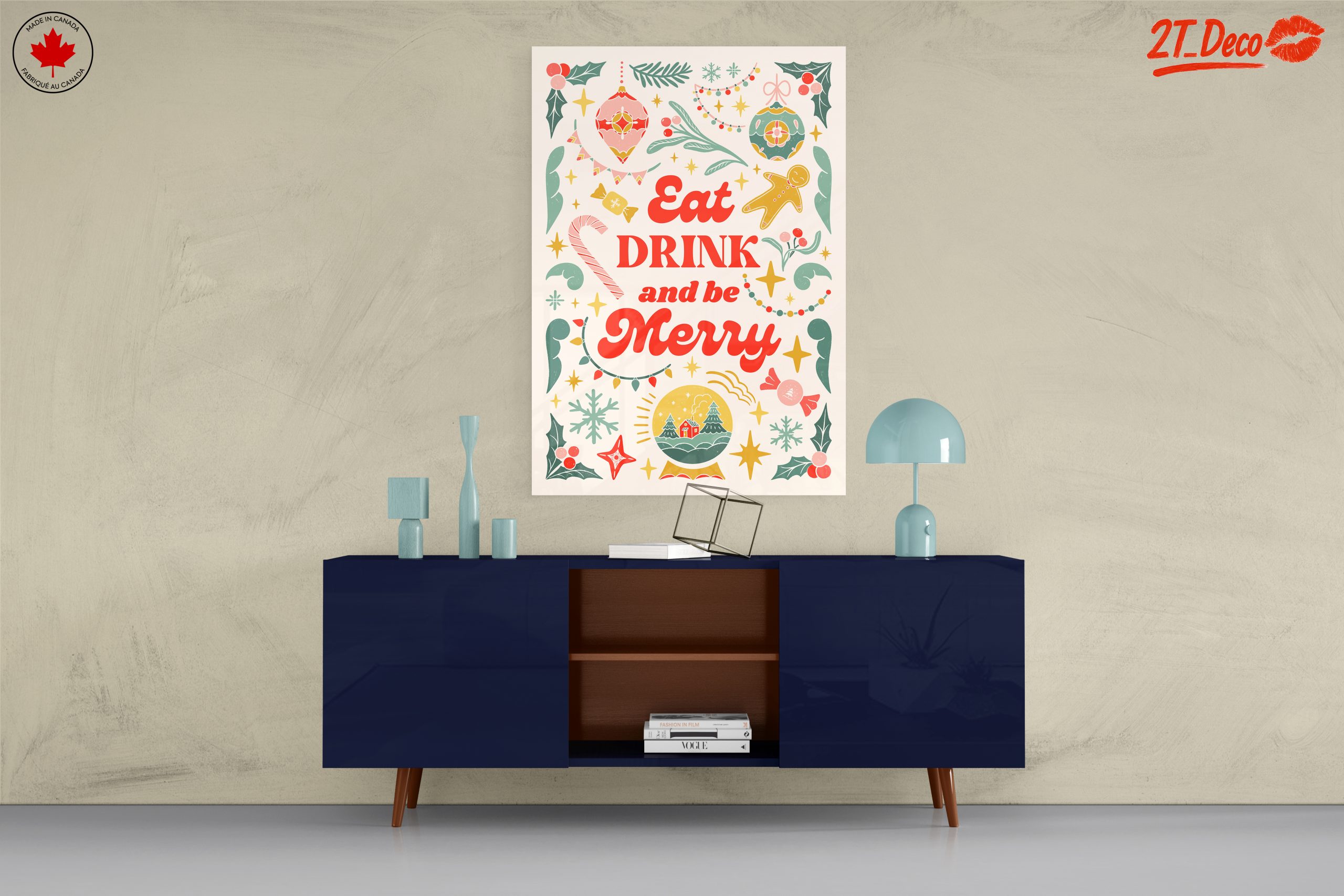 Eat Drink and Be Merry Holiday Art - Image 8