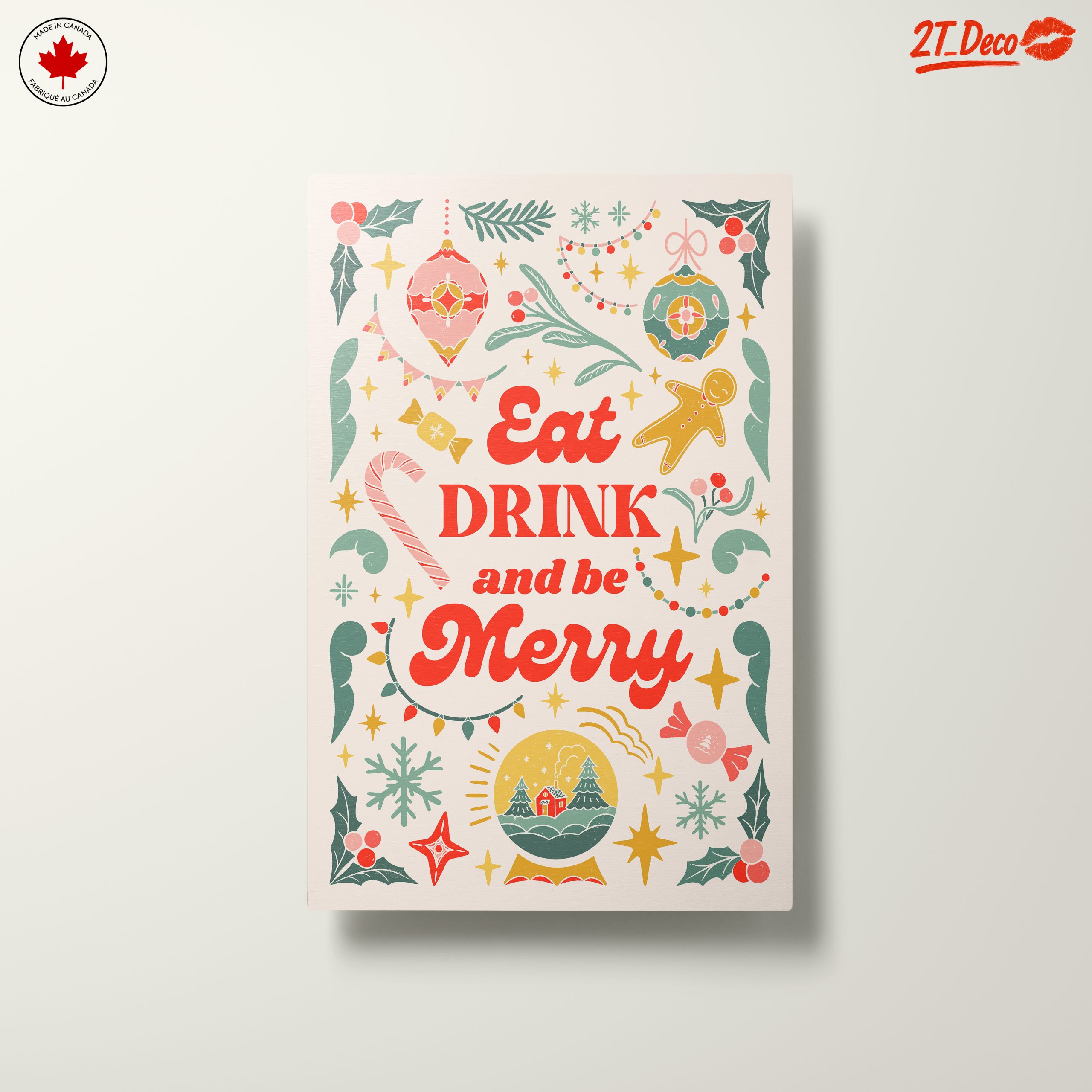 Eat Drink and Be Merry Holiday Art - Image 10