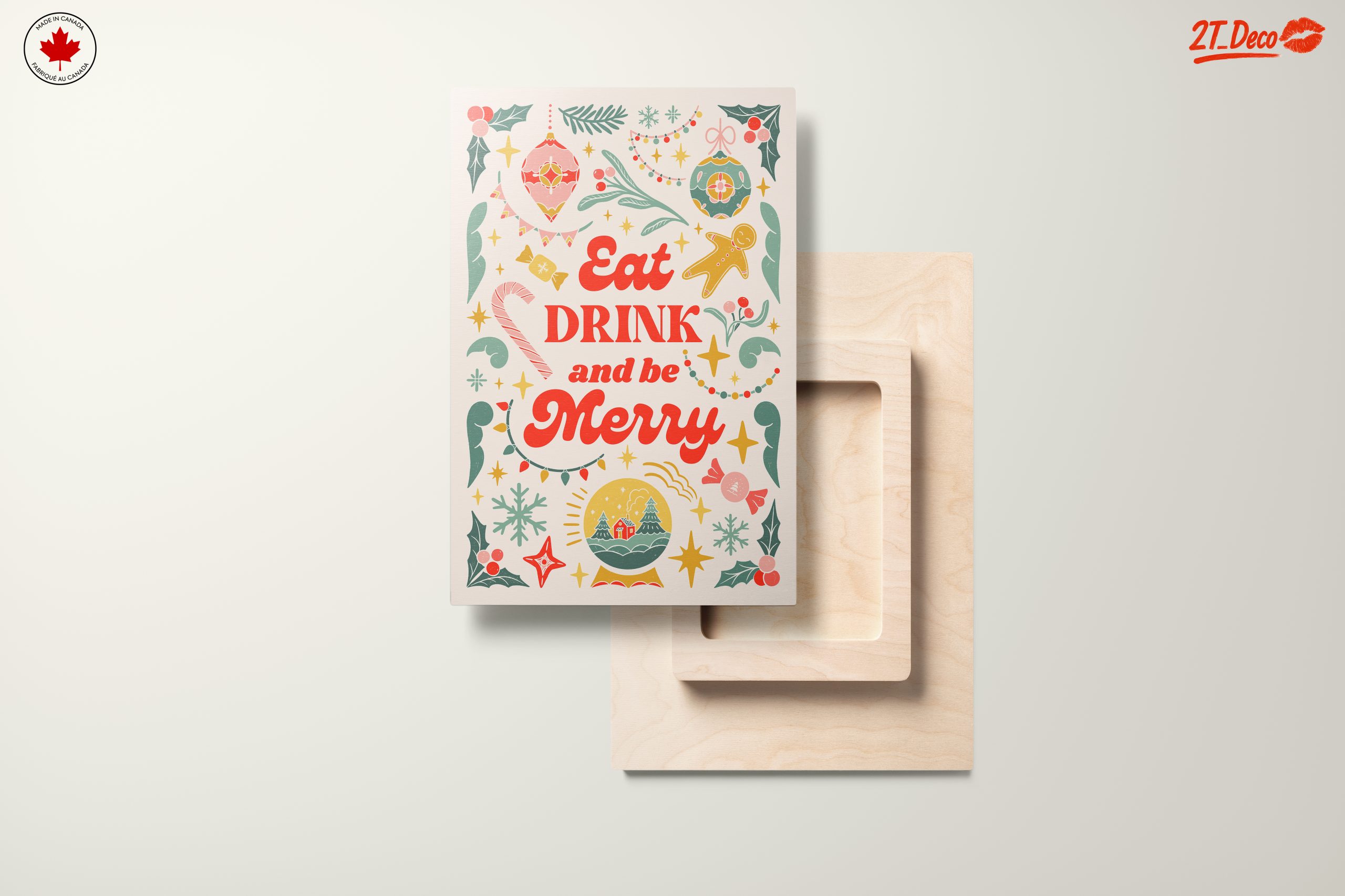 Eat Drink and Be Merry Holiday Art - Image 11