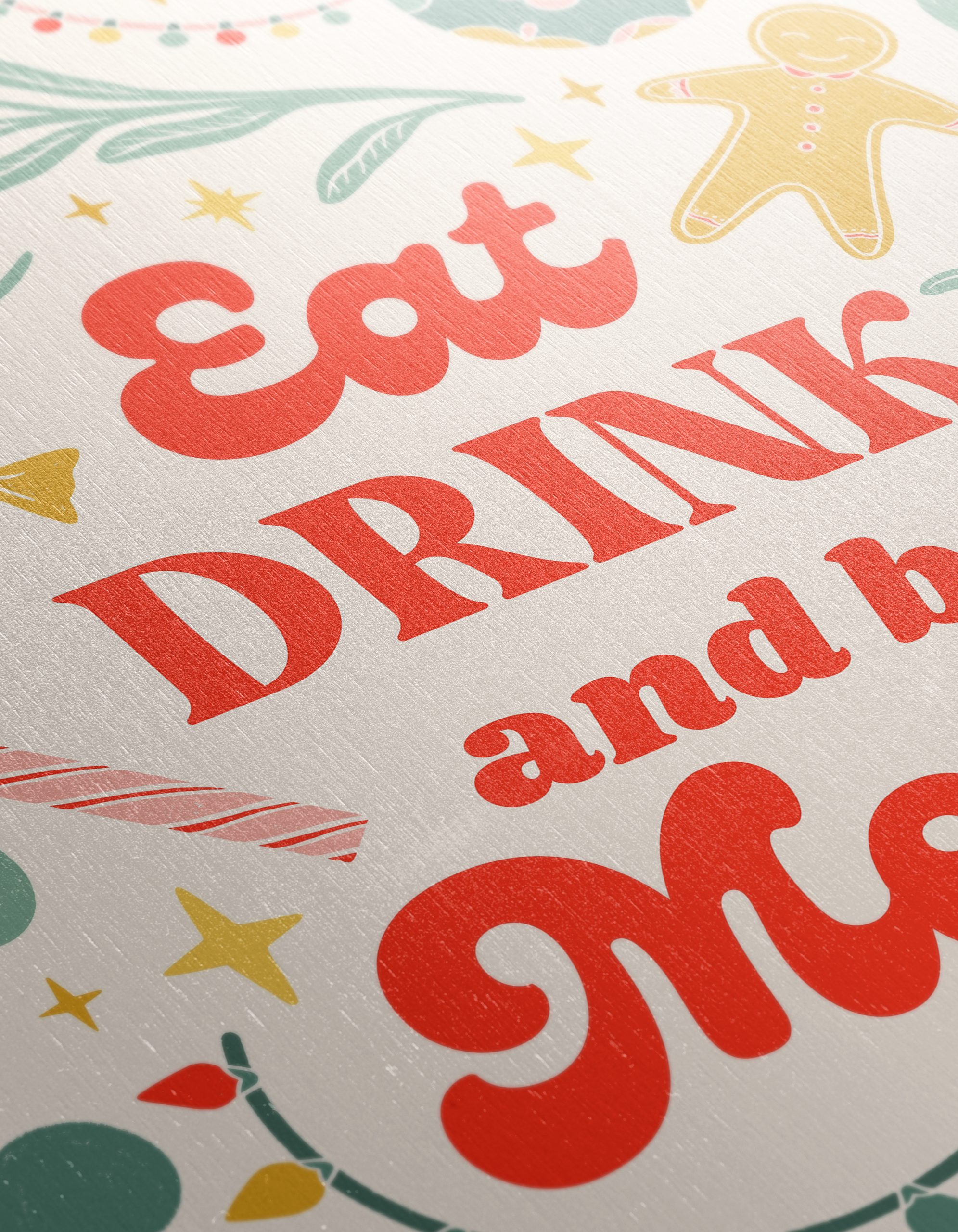 Eat Drink and Be Merry Holiday Art - Image 12
