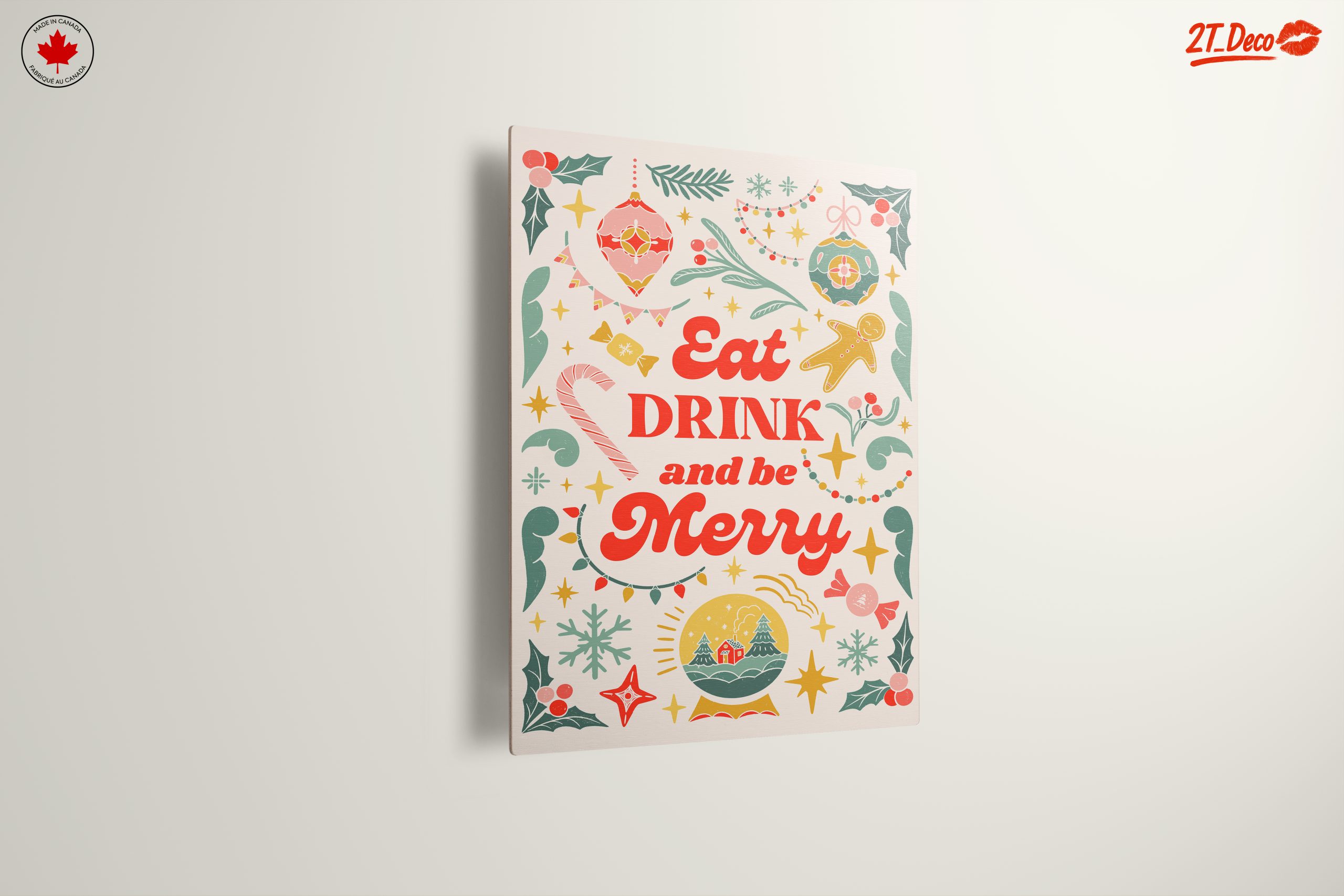 Eat Drink and Be Merry Holiday Art - Image 13