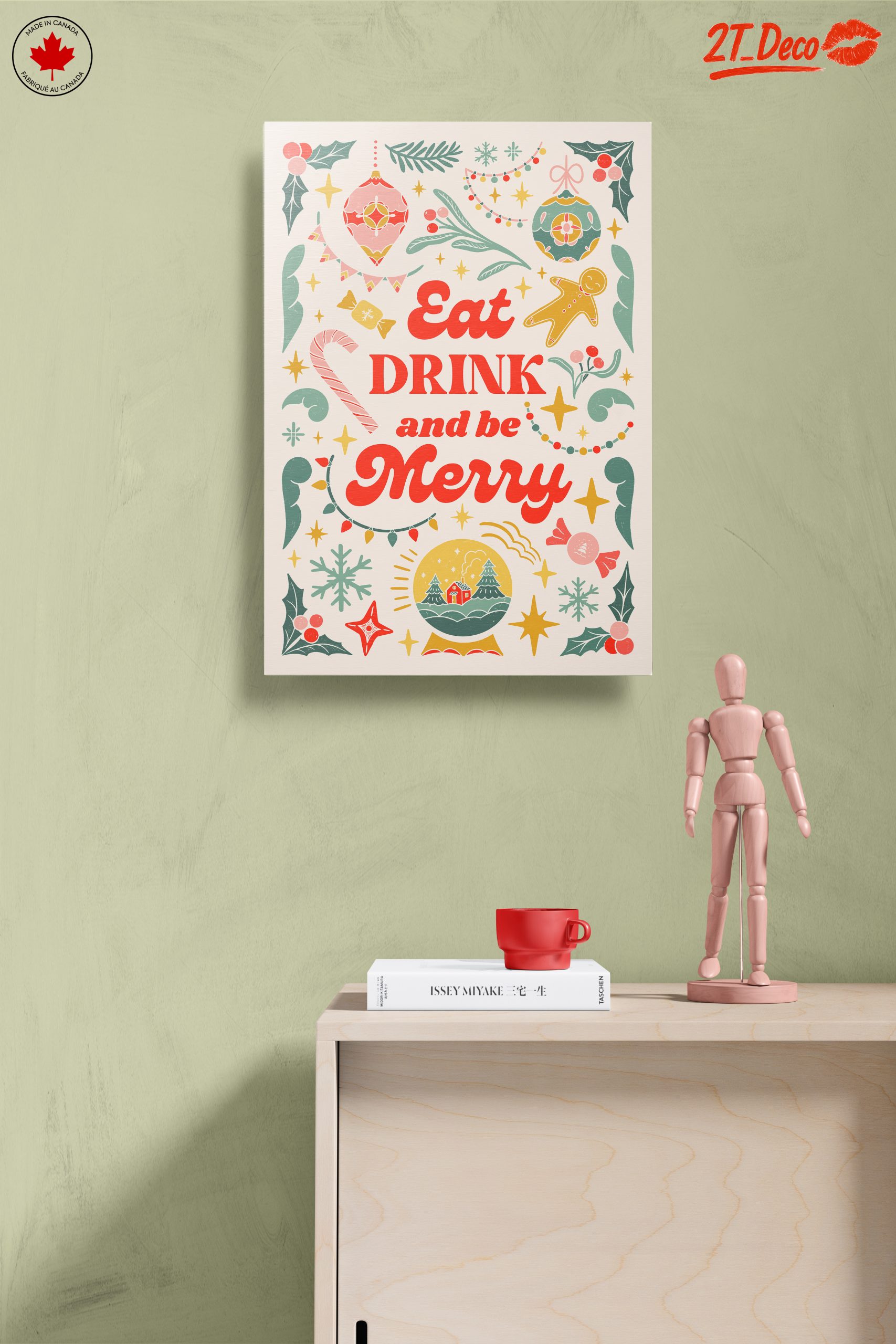 Eat Drink and Be Merry Holiday Art - Image 14