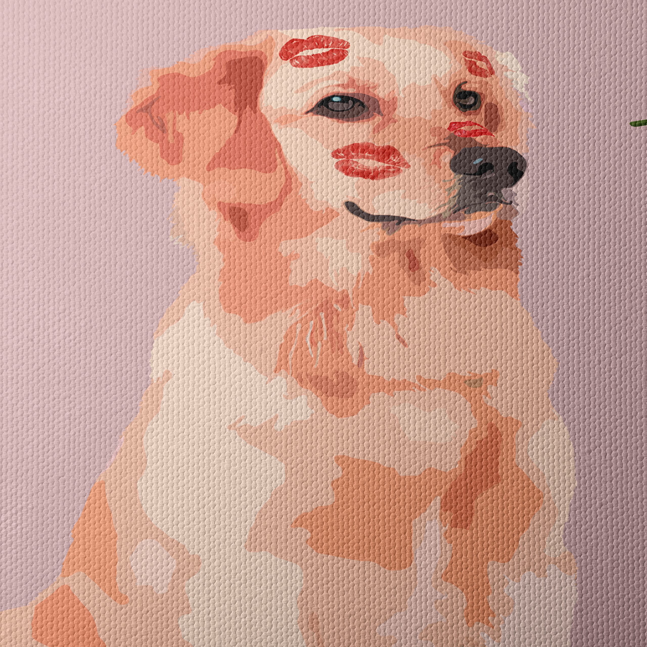 Adorable Golden Retriever and Dalmatian Illustration - Image 4