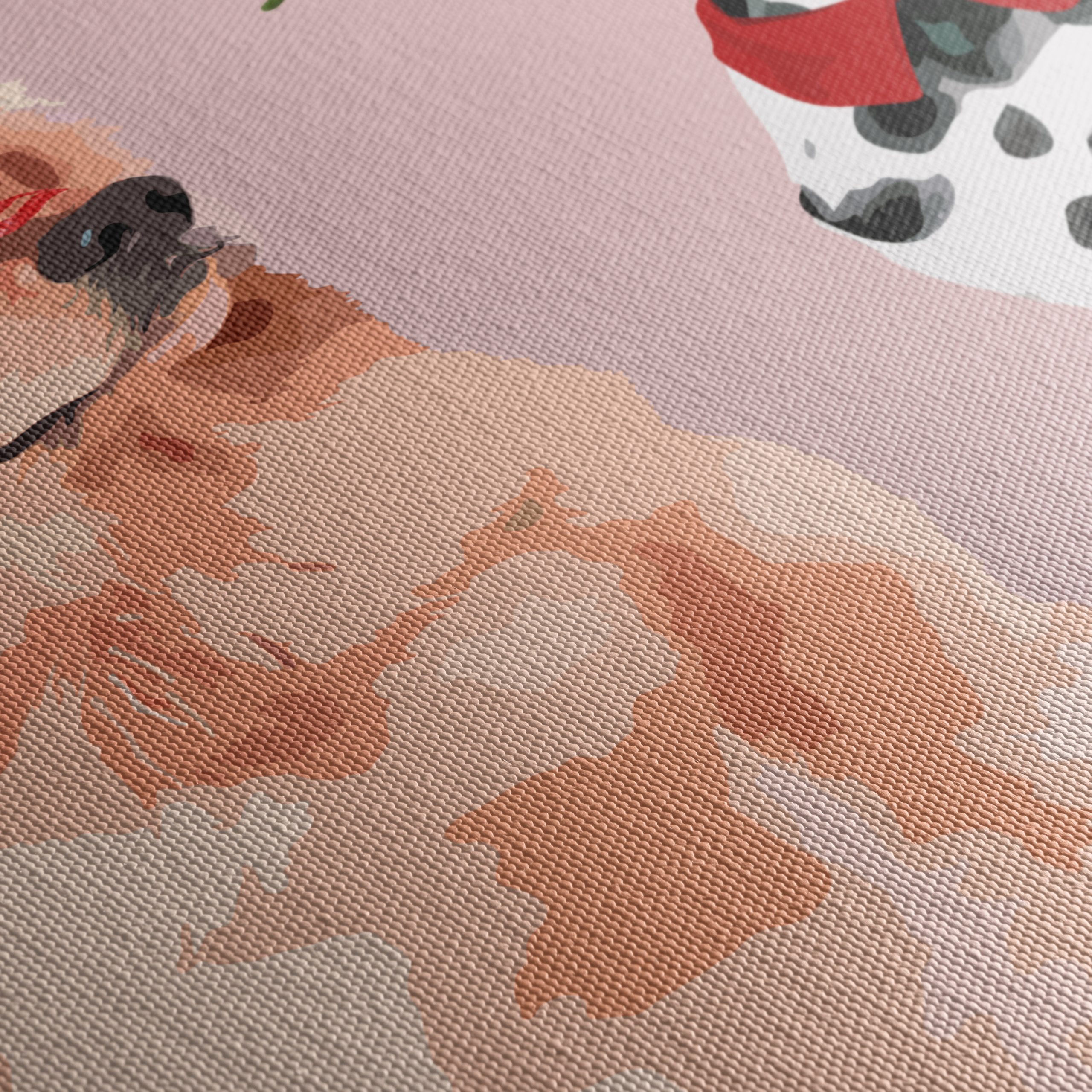 Adorable Golden Retriever and Dalmatian Illustration - Image 5