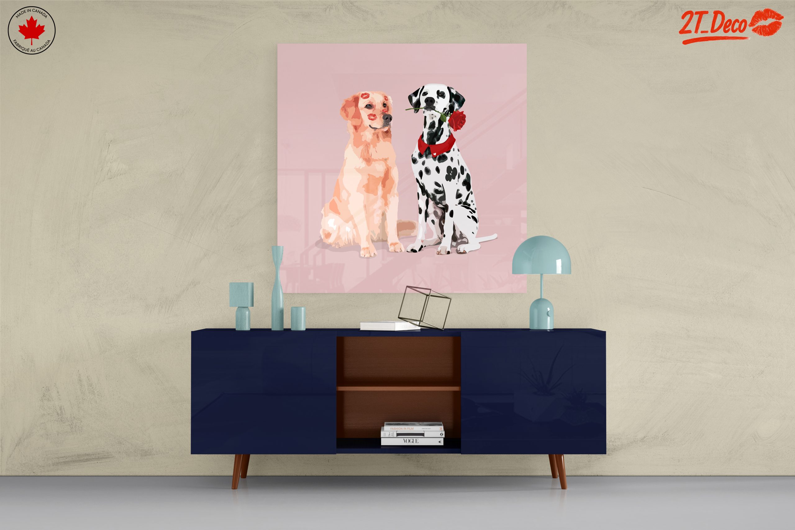 Adorable Golden Retriever and Dalmatian Illustration - Image 8