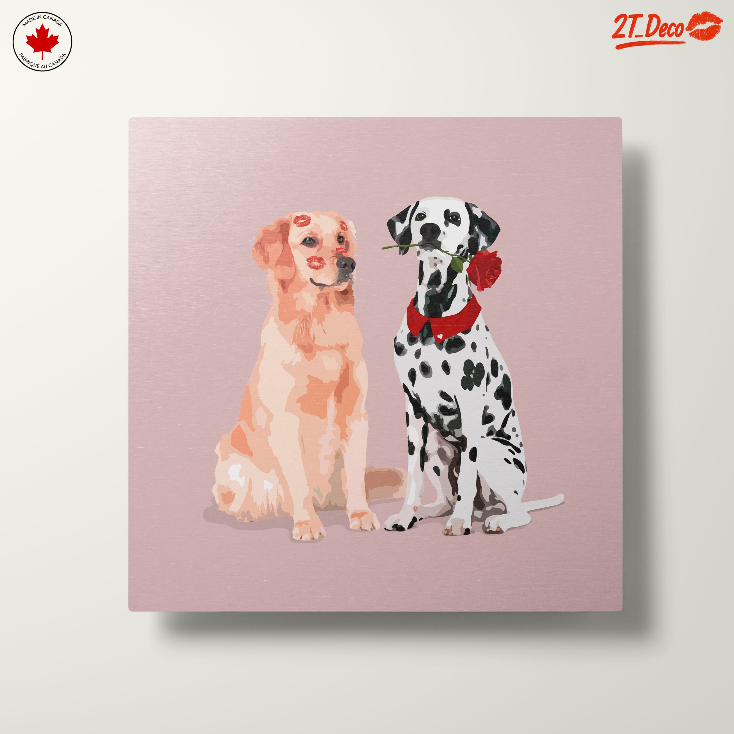 Adorable Golden Retriever and Dalmatian Illustration - Image 10