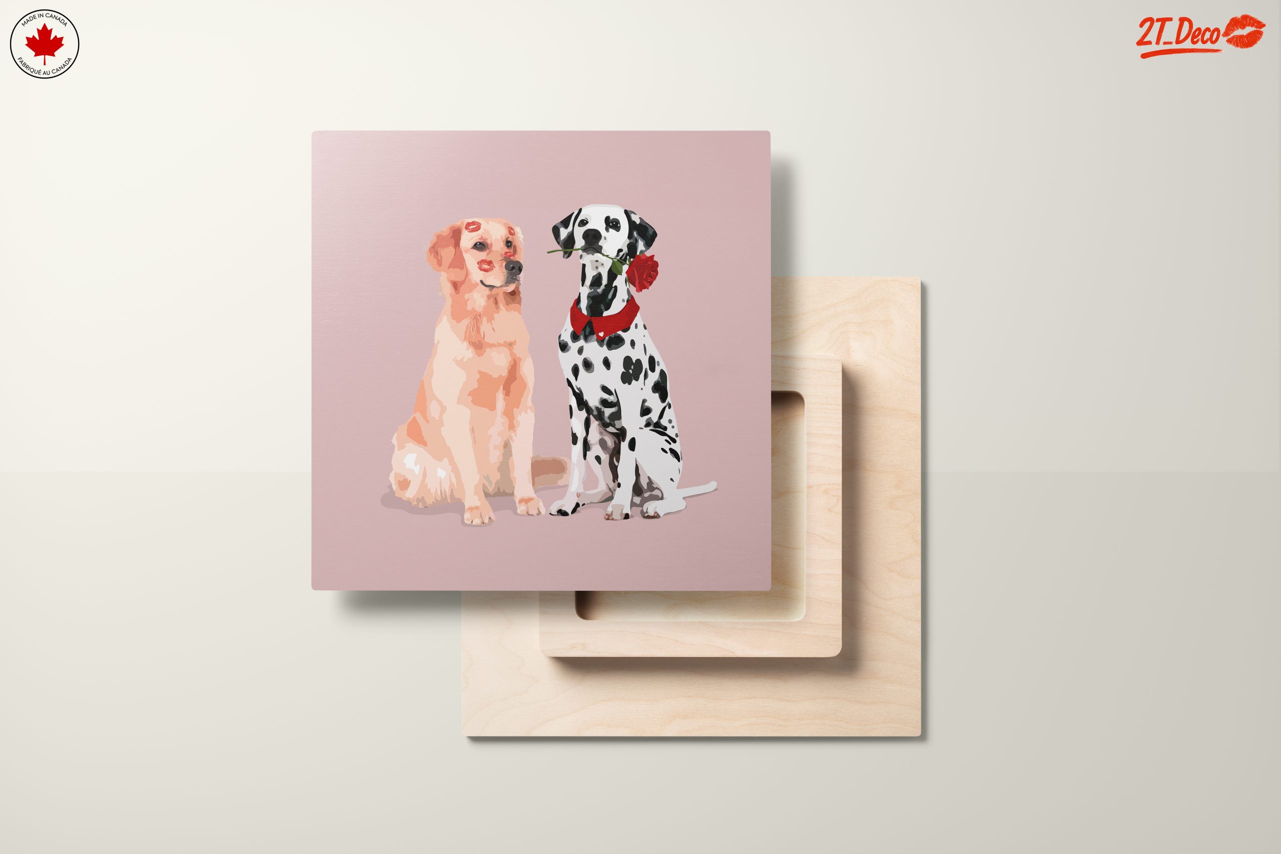 Adorable Golden Retriever and Dalmatian Illustration - Image 11
