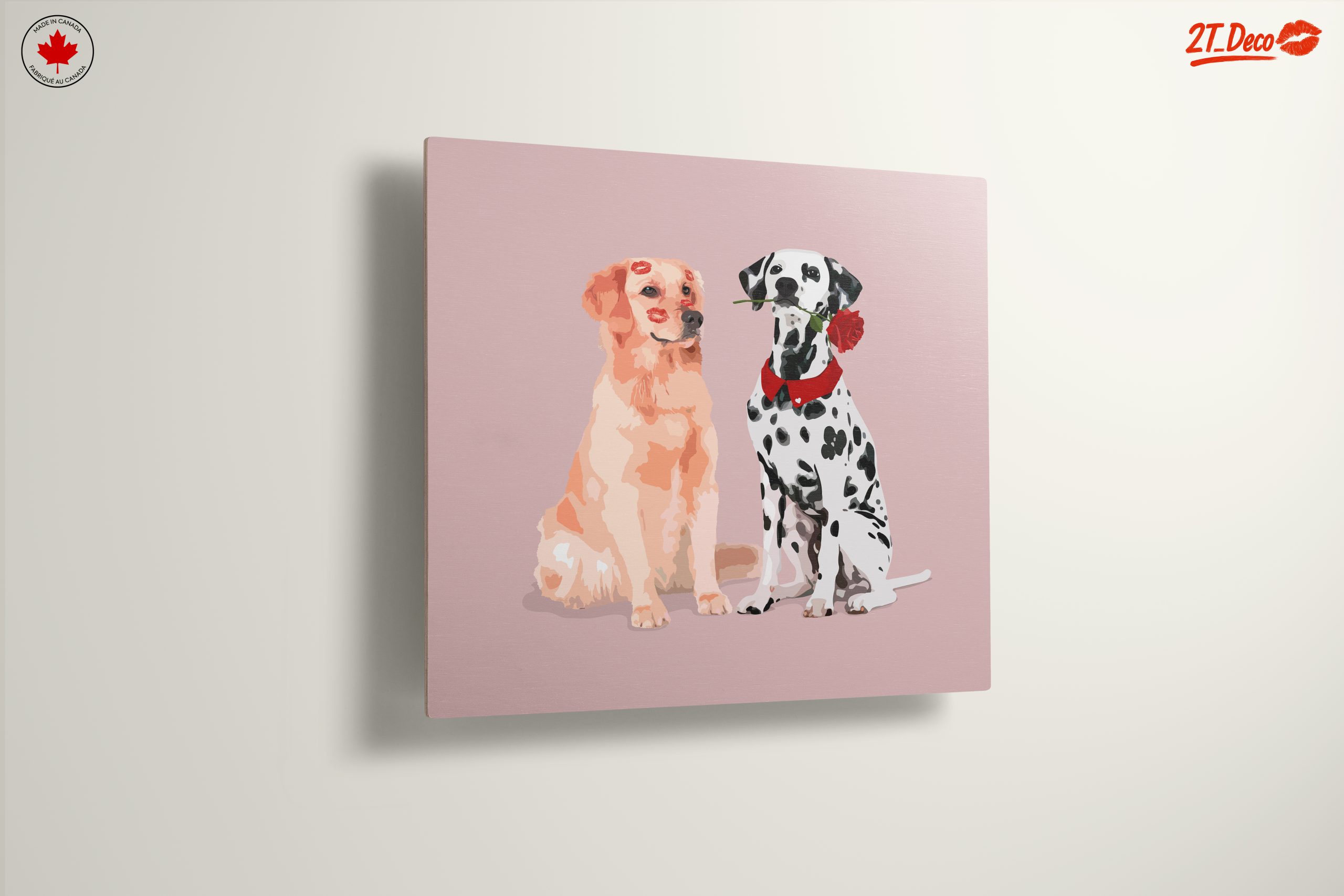 Adorable Golden Retriever and Dalmatian Illustration - Image 13