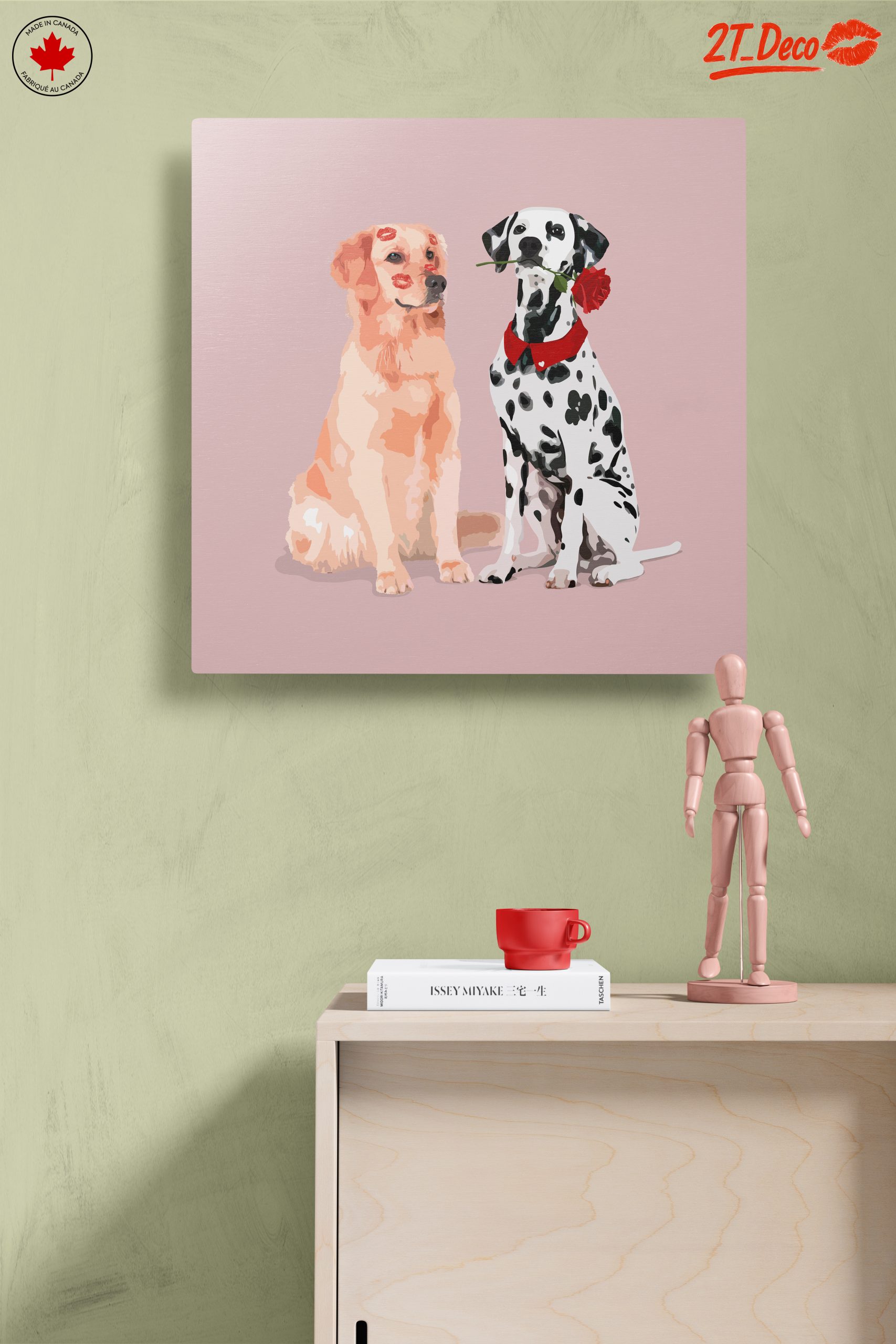 Adorable Golden Retriever and Dalmatian Illustration - Image 14