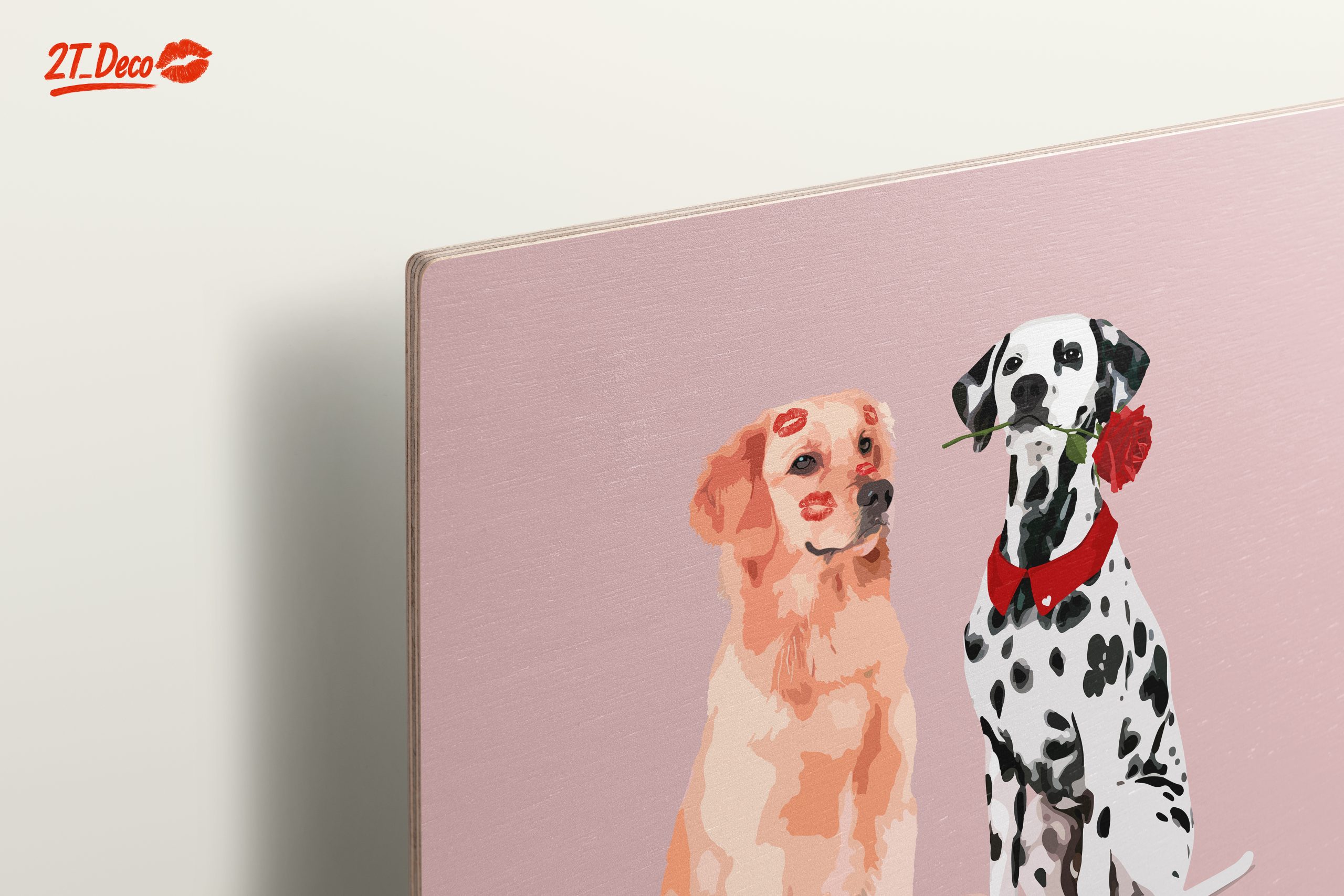 Adorable Golden Retriever and Dalmatian Illustration - Image 15