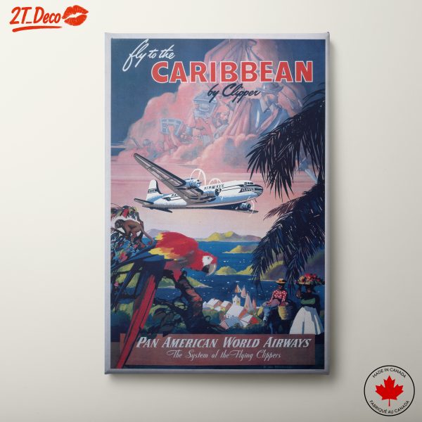 Vintage Travel Poster to the Caribbean by Pan American Airways