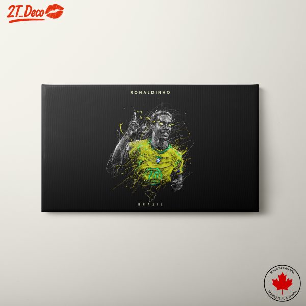 Stylized Silhouette of Ronaldinho Celebrating