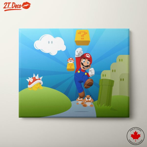 Mario in Classic Video Game Scene