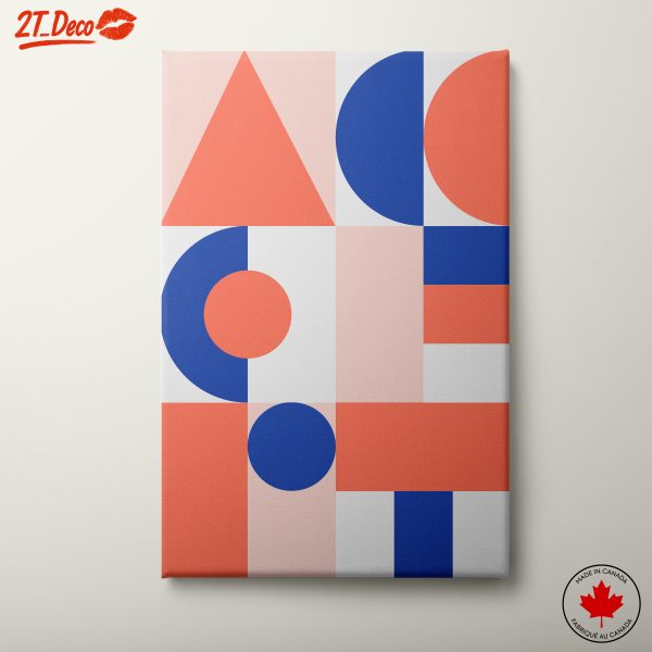 Geometric Abstract Artwork in Bold Colors