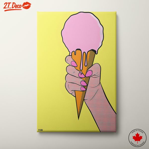 Colorful Pop Art Ice Cream Illustration