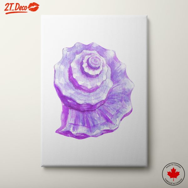 Purple Seashell Watercolor Art 2