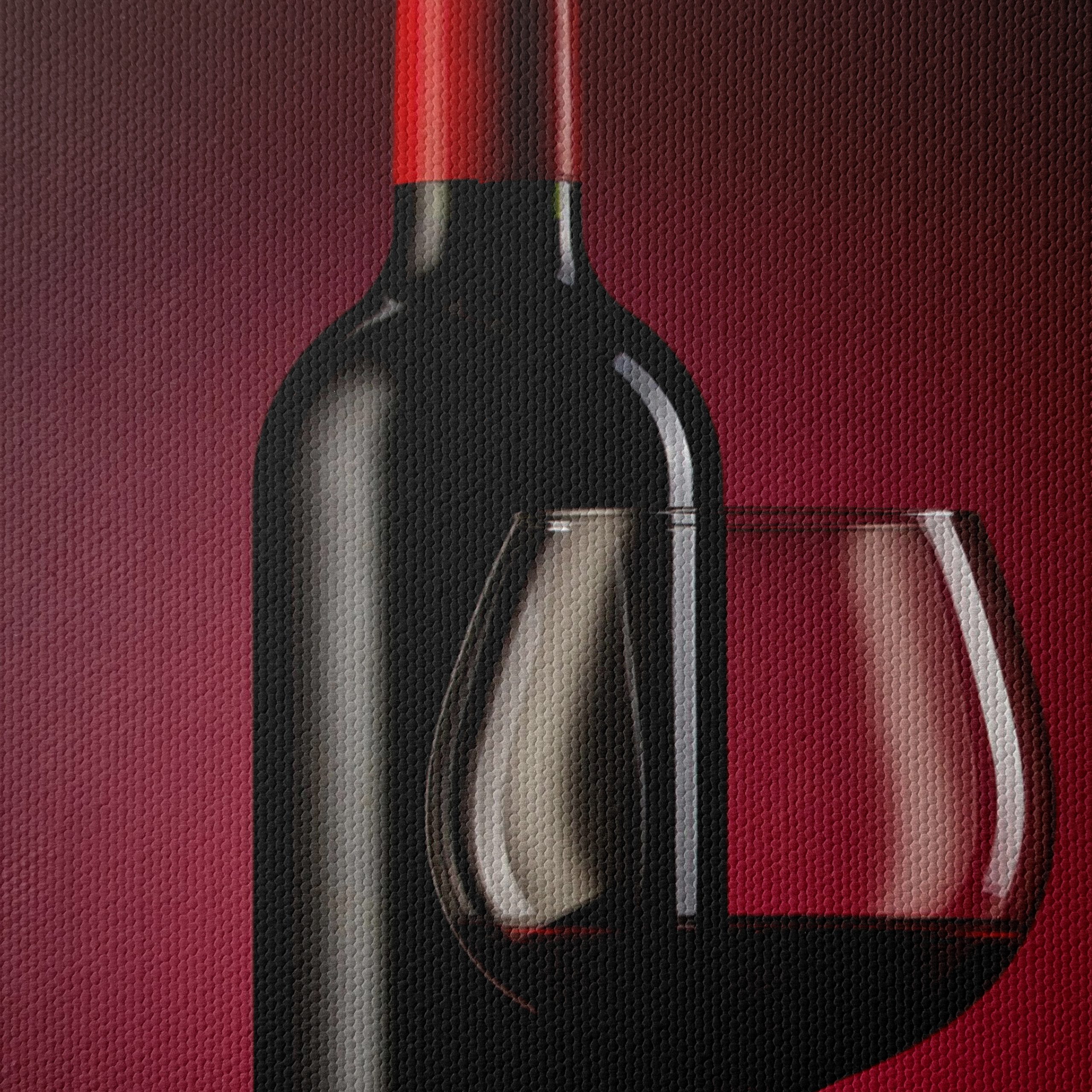 Elegant Wine and Glass Art - Image 4
