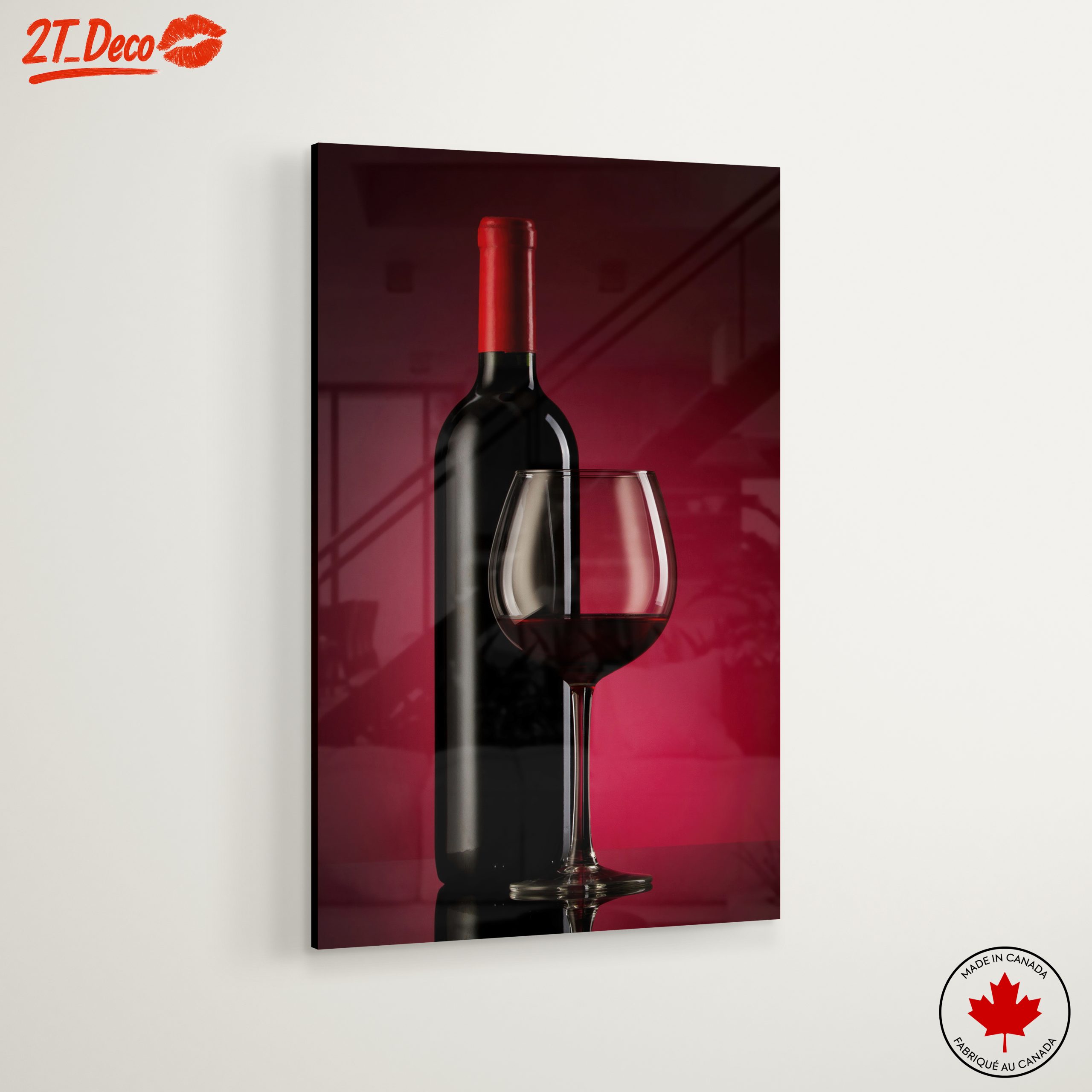 Elegant Wine and Glass Art - Image 6