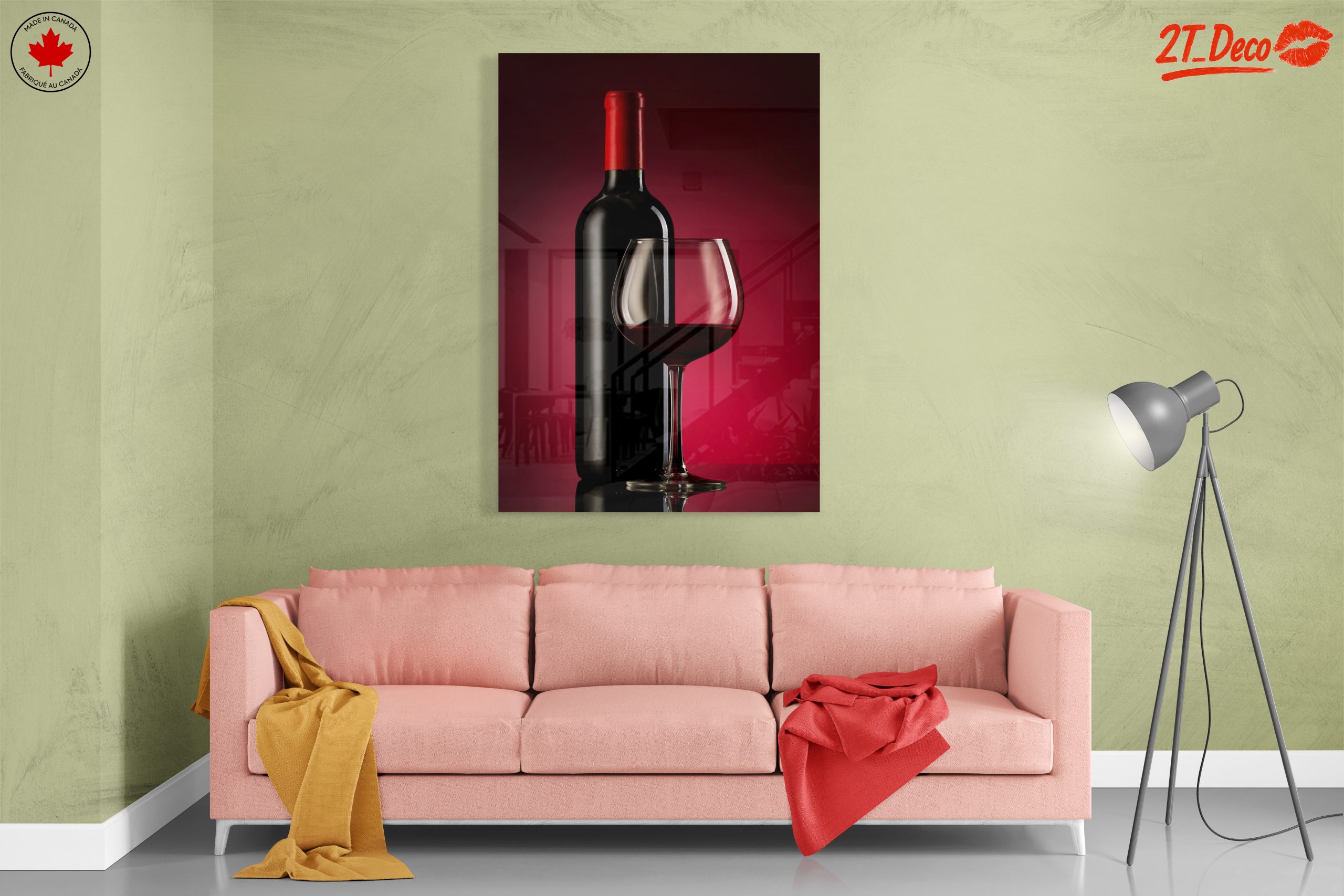 Elegant Wine and Glass Art - Image 7