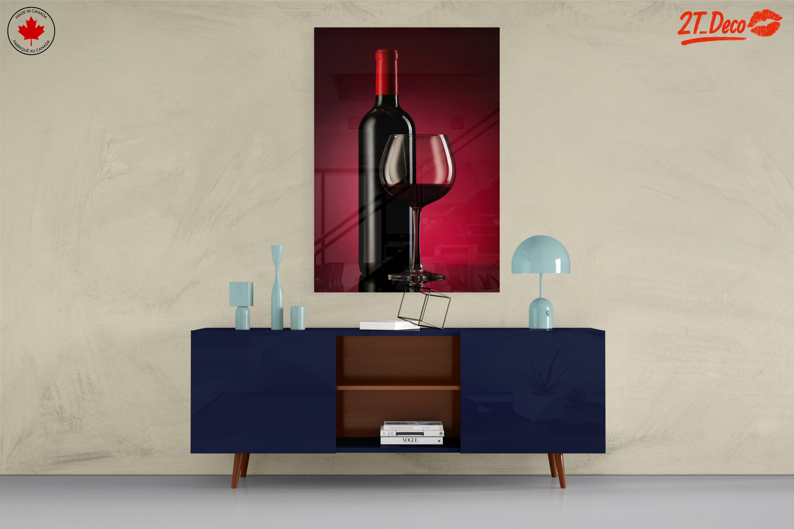 Elegant Wine and Glass Art - Image 8