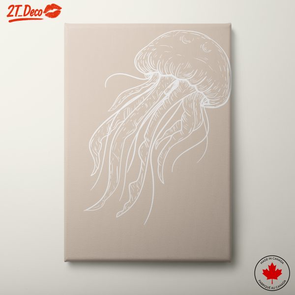 Elegant Minimalist Jellyfish Artwork