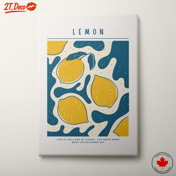 Abstract Lemon Art with Playful Colors