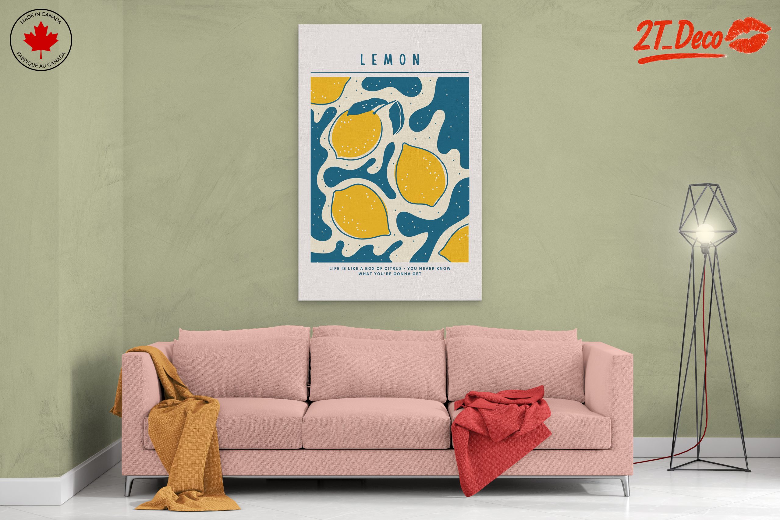 Abstract Lemon Art with Playful Colors - Image 2