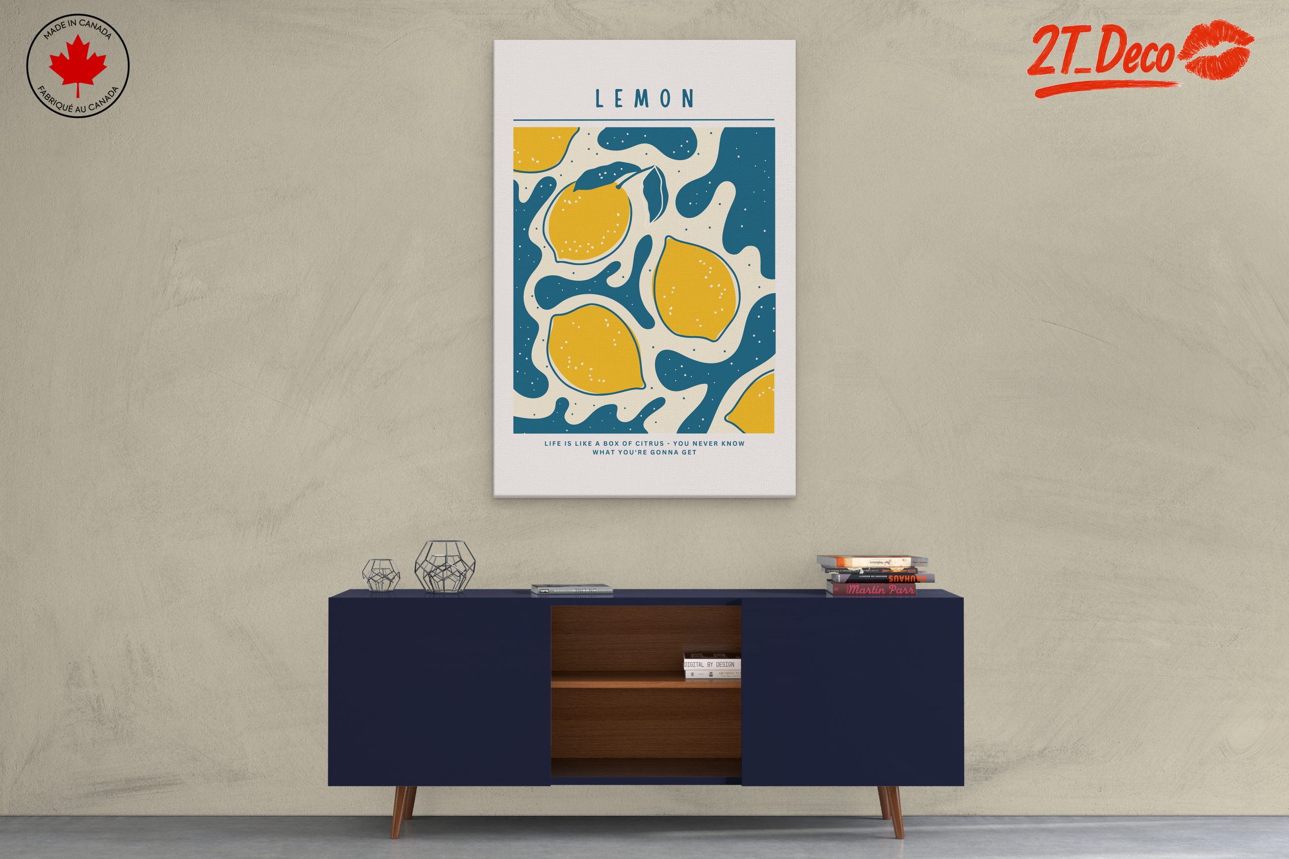 Abstract Lemon Art with Playful Colors - Image 3