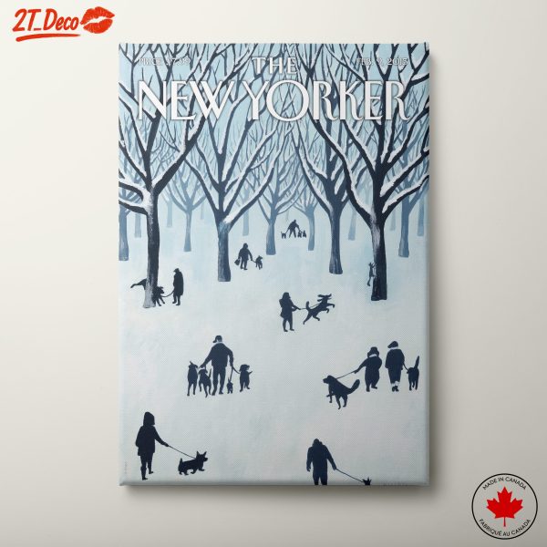 New Yorker Magazine Cover Featuring People Walking Dogs