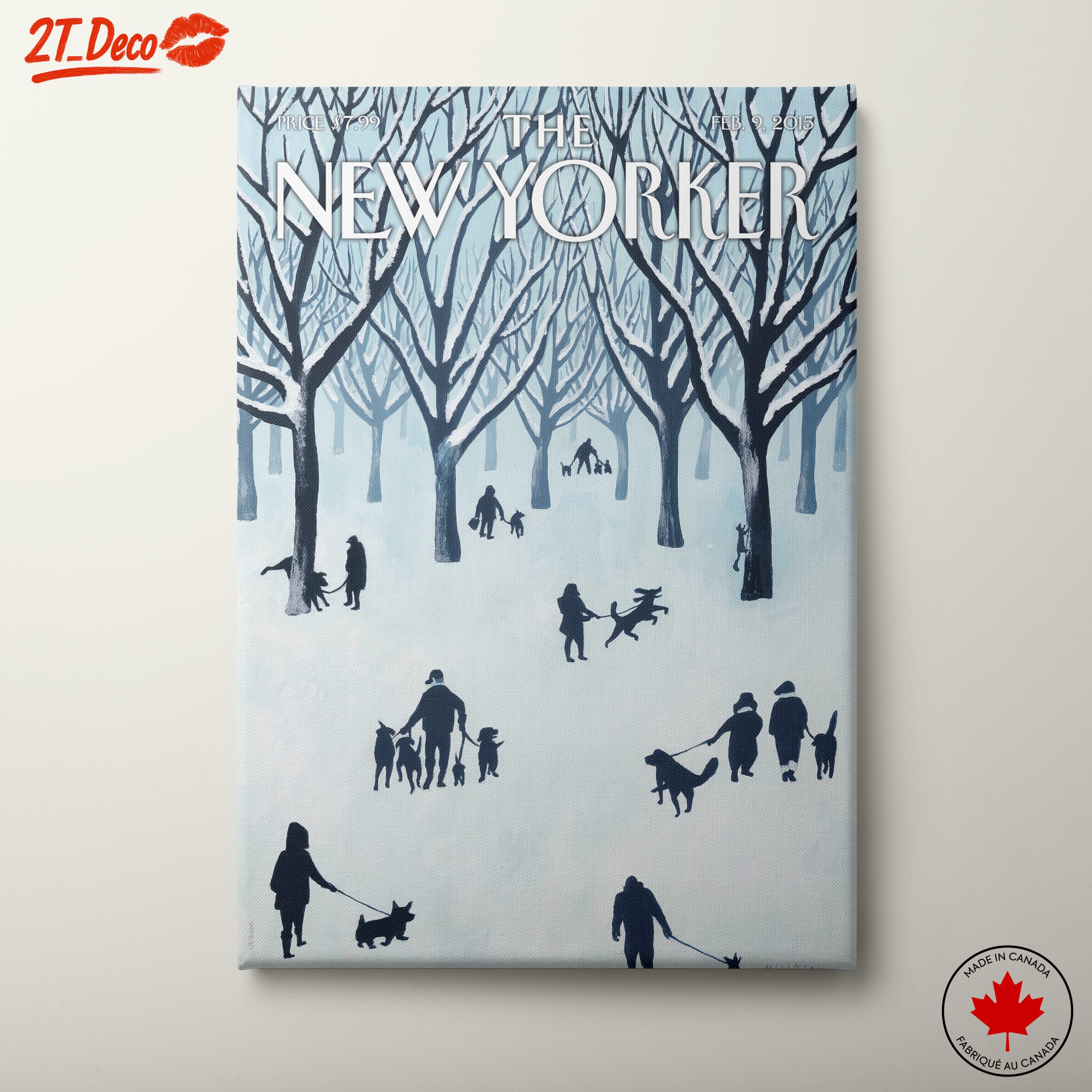 New Yorker Magazine Cover Featuring People Walking Dogs