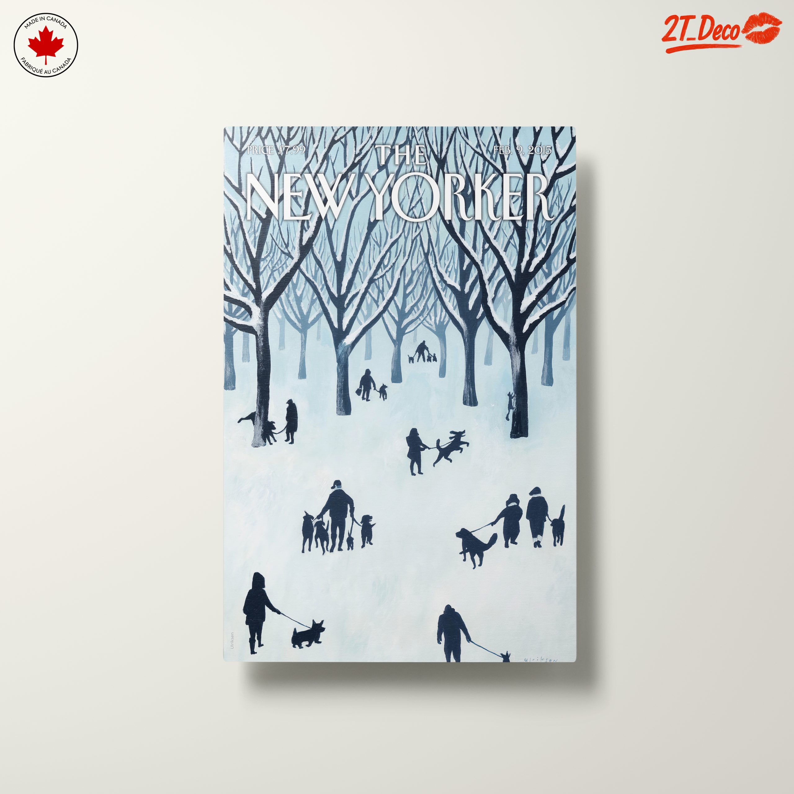 New Yorker Magazine Cover Featuring People Walking Dogs - Image 10