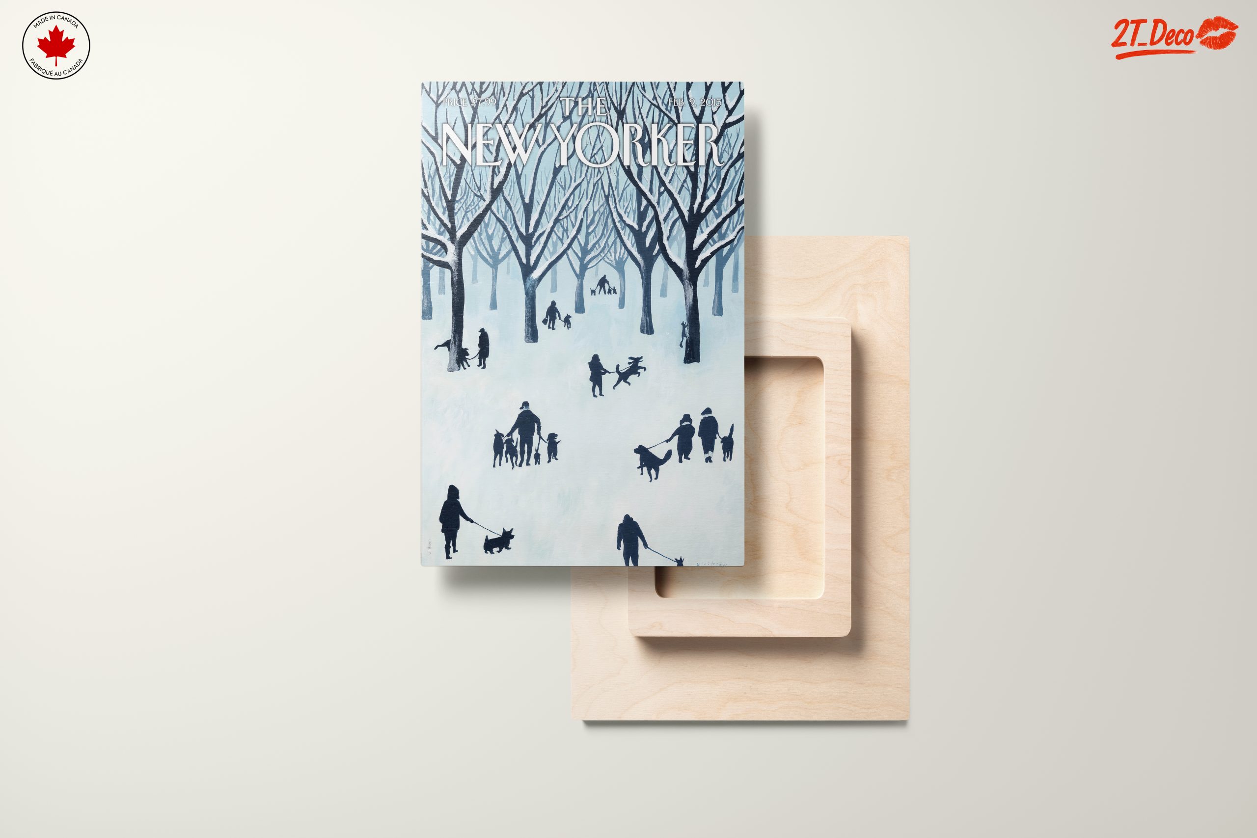 New Yorker Magazine Cover Featuring People Walking Dogs - Image 11