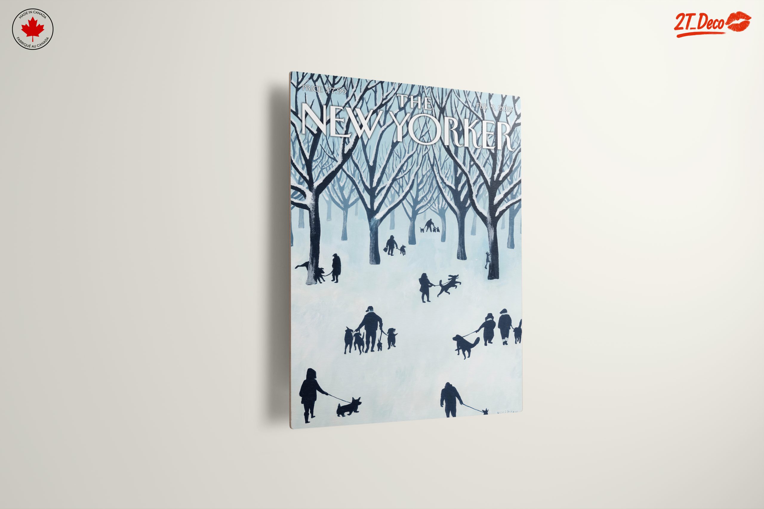 New Yorker Magazine Cover Featuring People Walking Dogs - Image 13