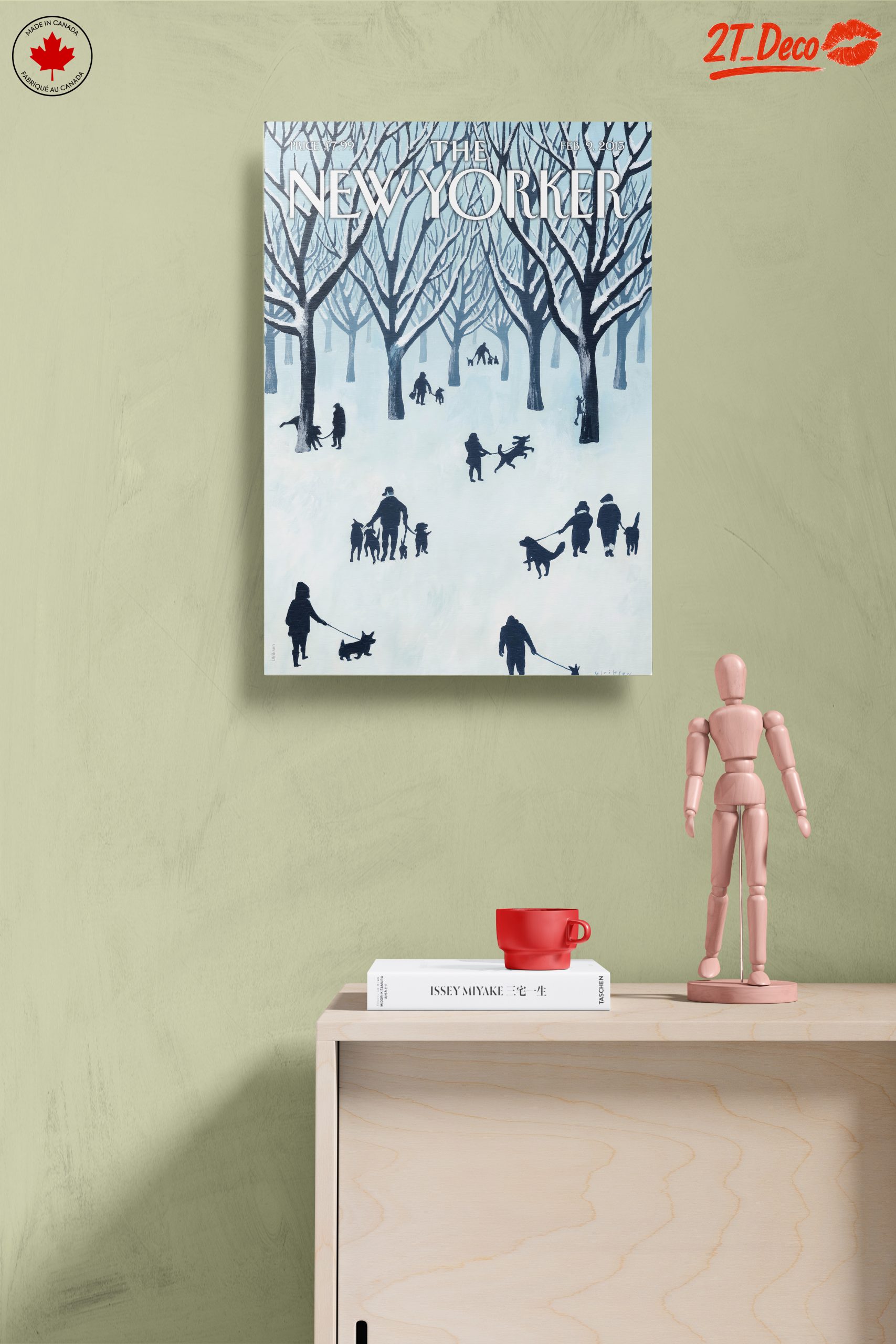 New Yorker Magazine Cover Featuring People Walking Dogs - Image 14