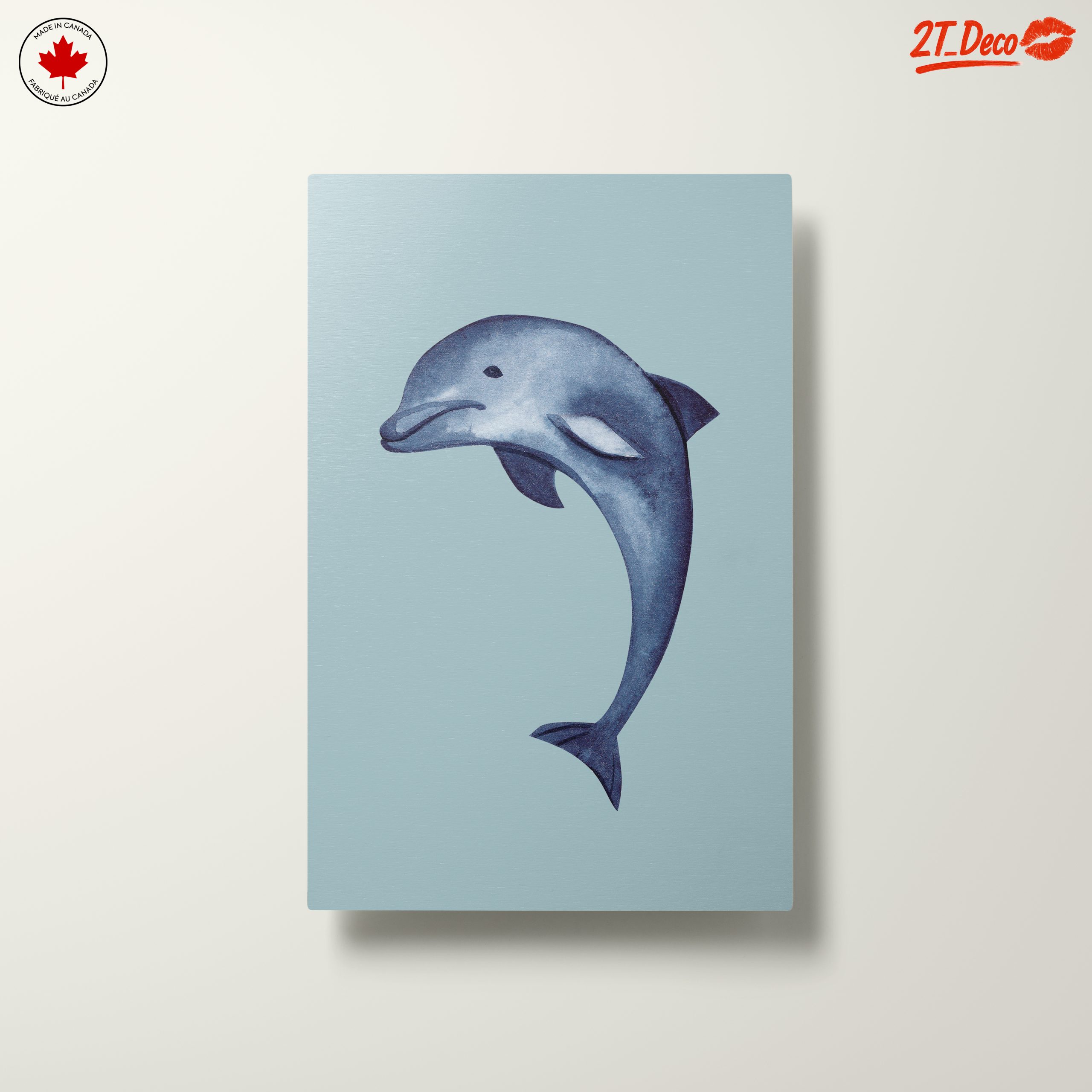 Dolphin Art in Soft Blue Tones - Image 10