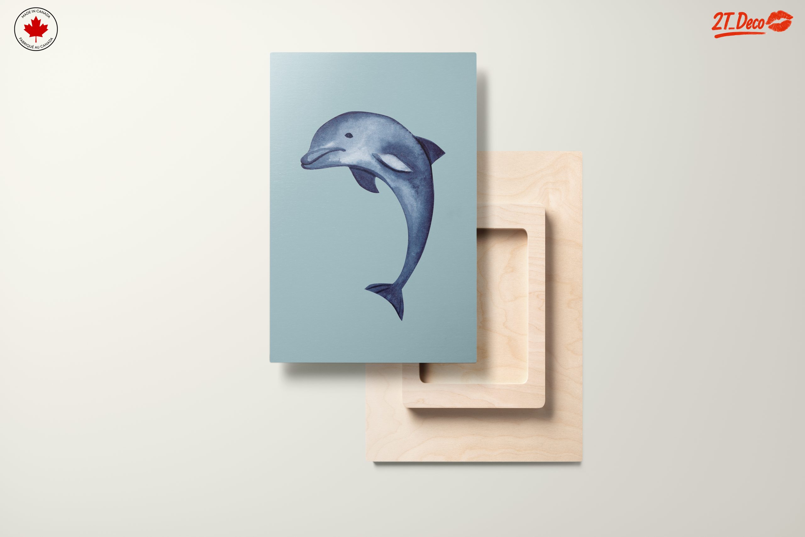 Dolphin Art in Soft Blue Tones - Image 11