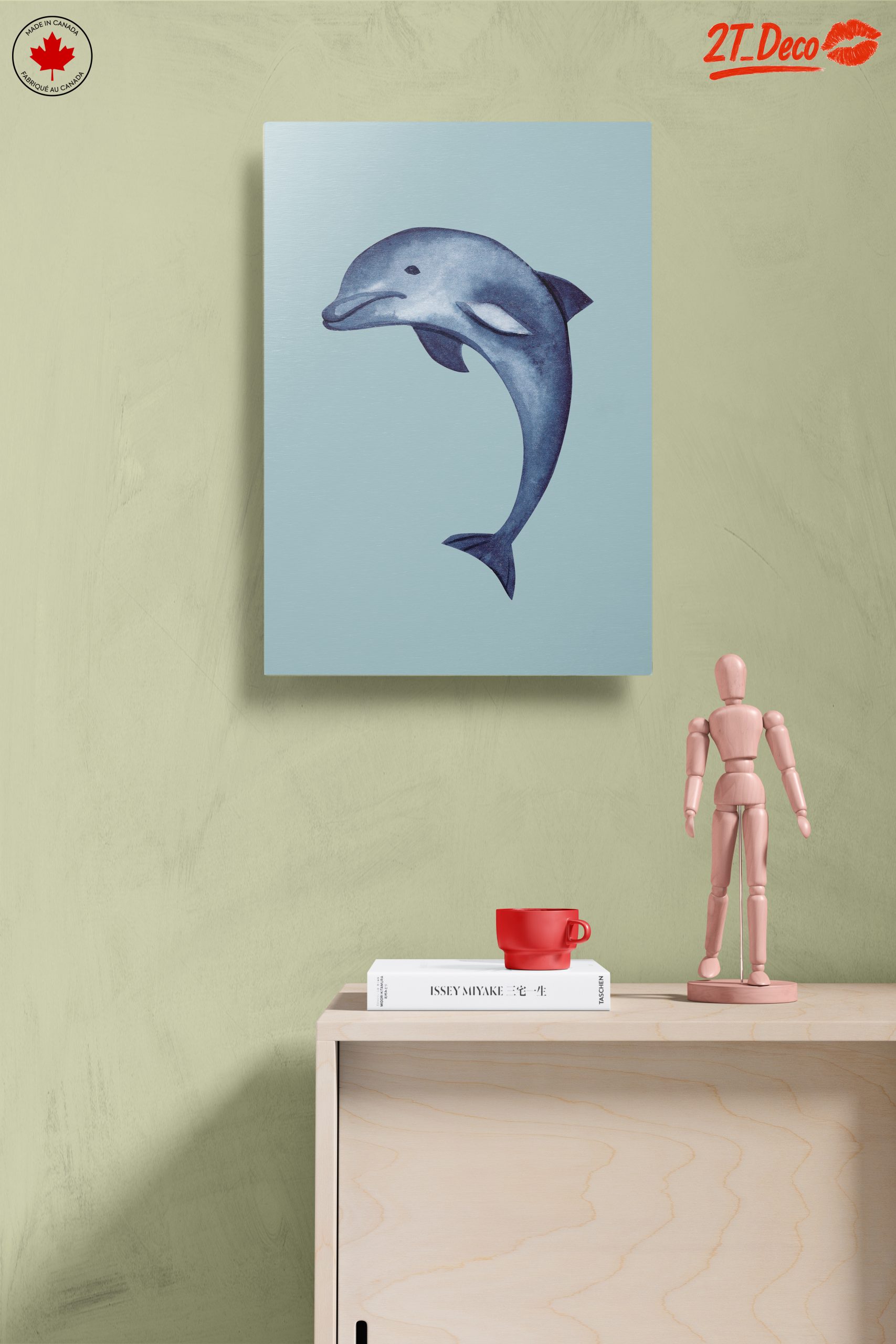 Dolphin Art in Soft Blue Tones - Image 14