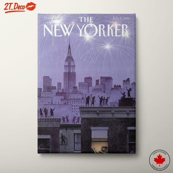 The New Yorker Magazine Cover with Fireworks