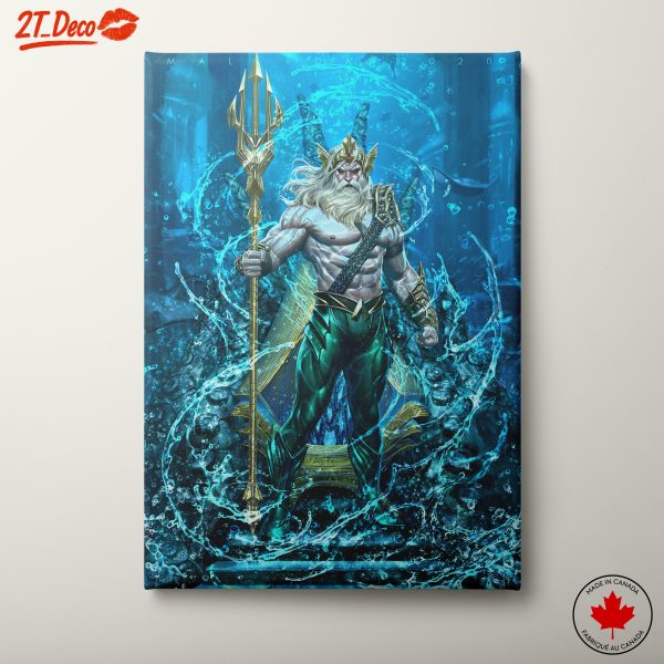 Aquaman Underwater Artwork Featuring Poseidon