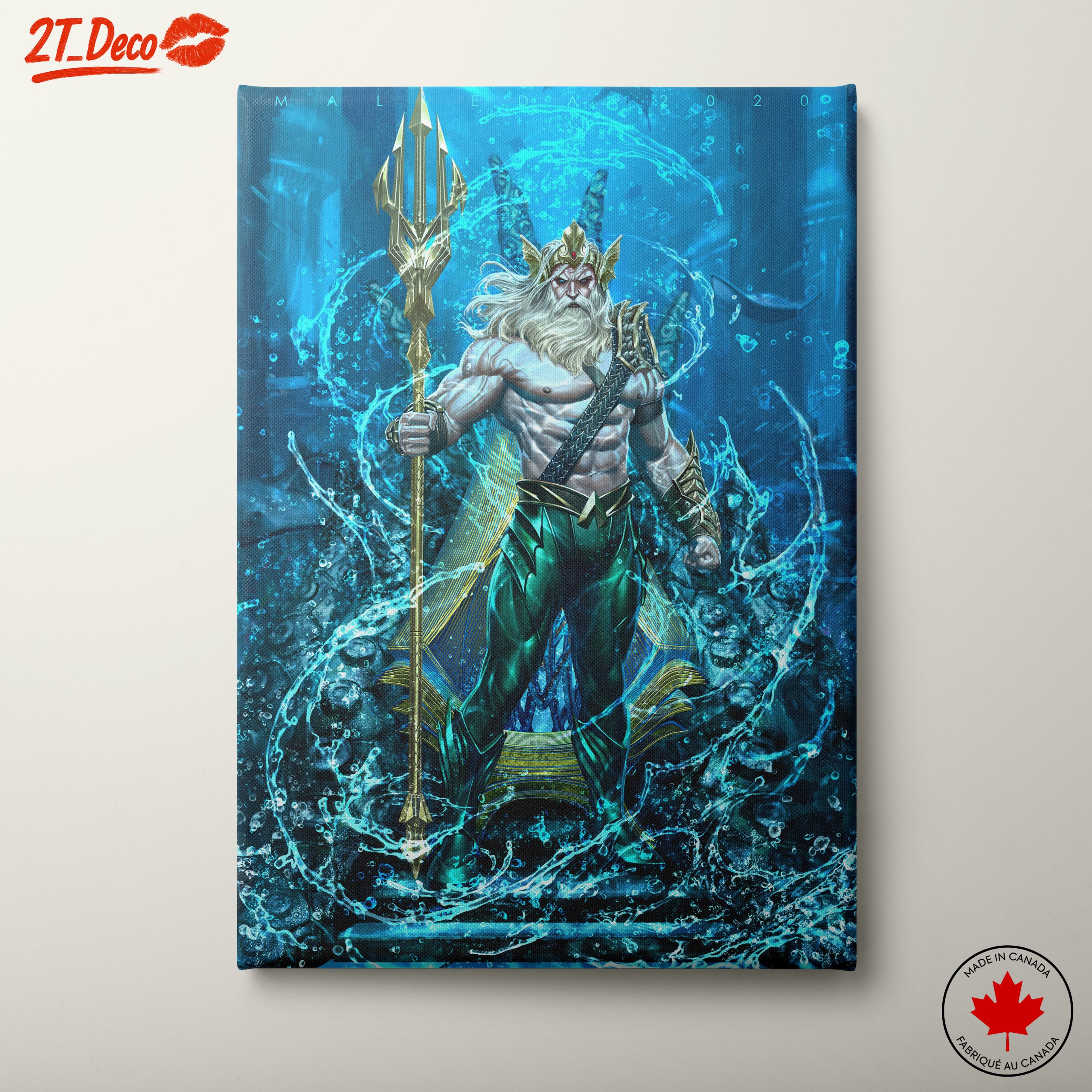 Aquaman Underwater Artwork Featuring Poseidon