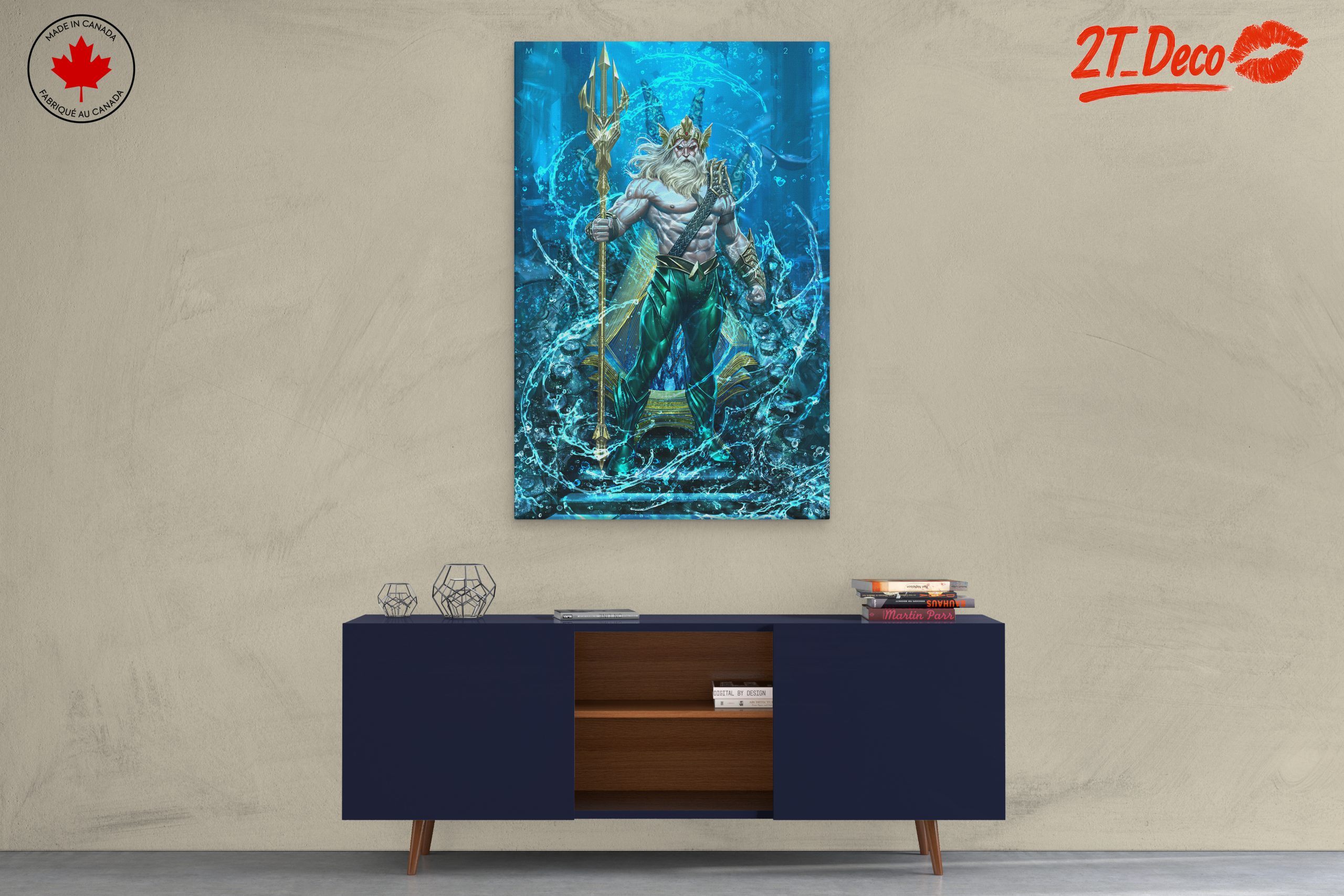 Aquaman Underwater Artwork Featuring Poseidon - Image 3
