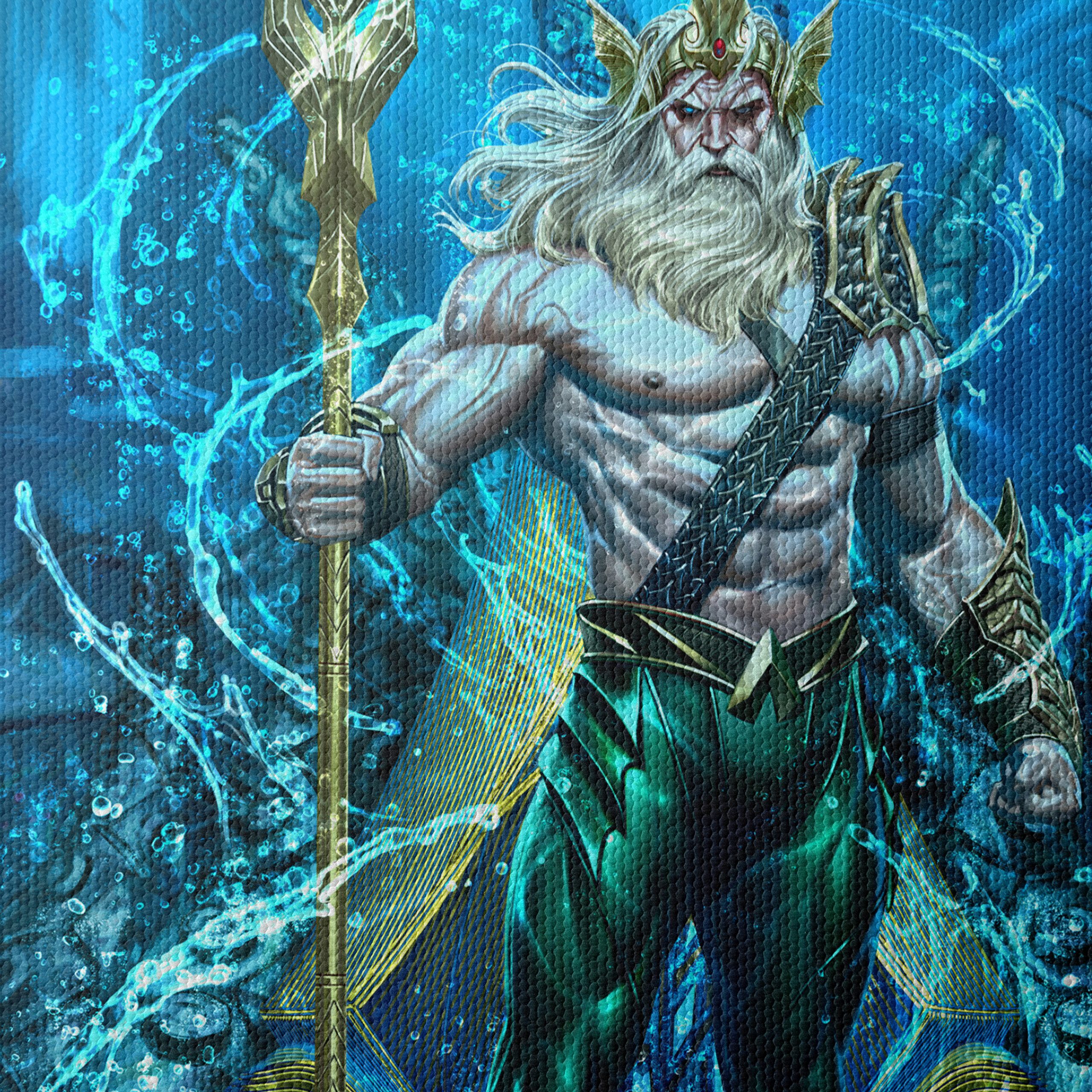 Aquaman Underwater Artwork Featuring Poseidon - Image 4